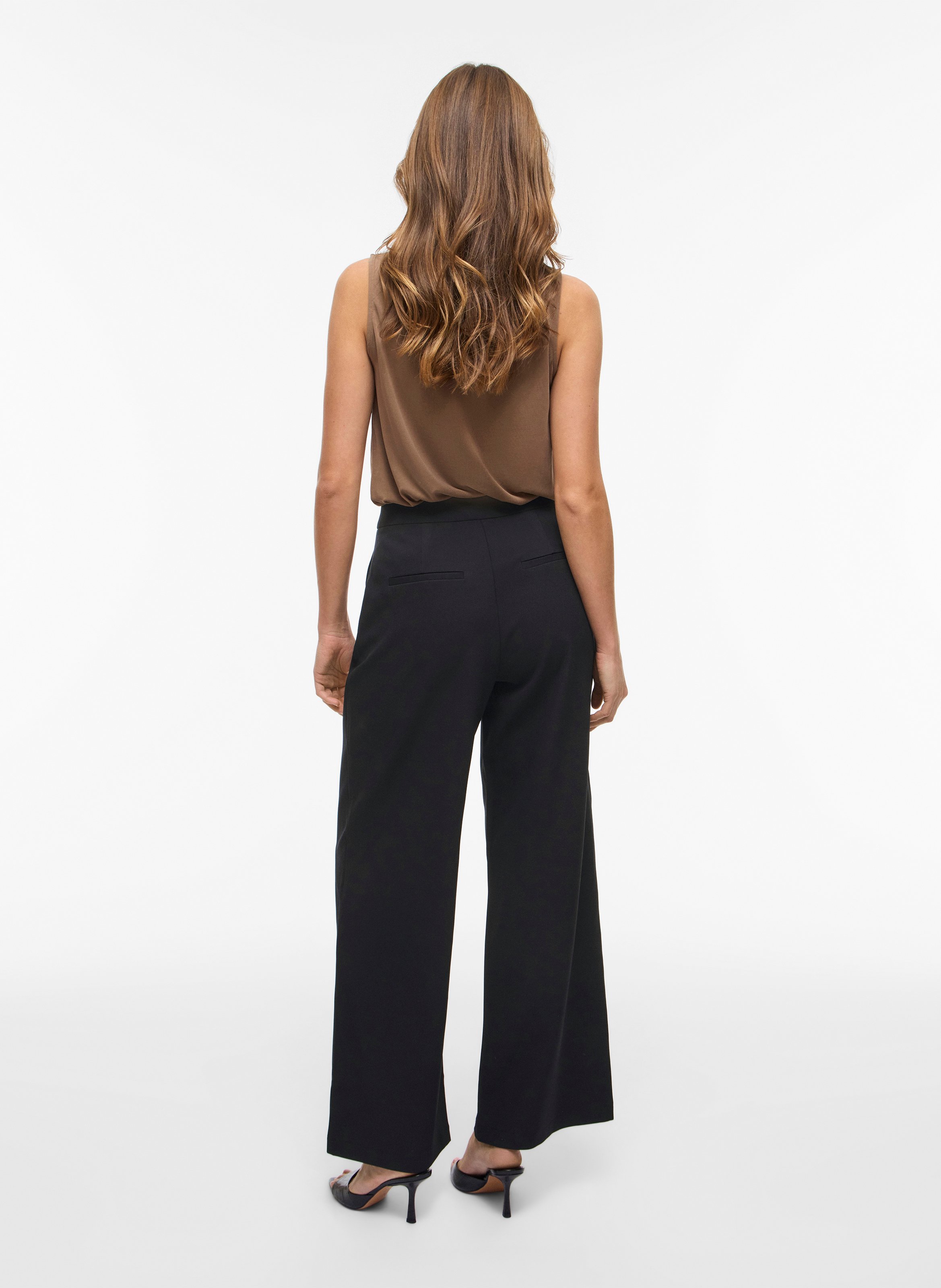 Pantalon large  VILA Noir
