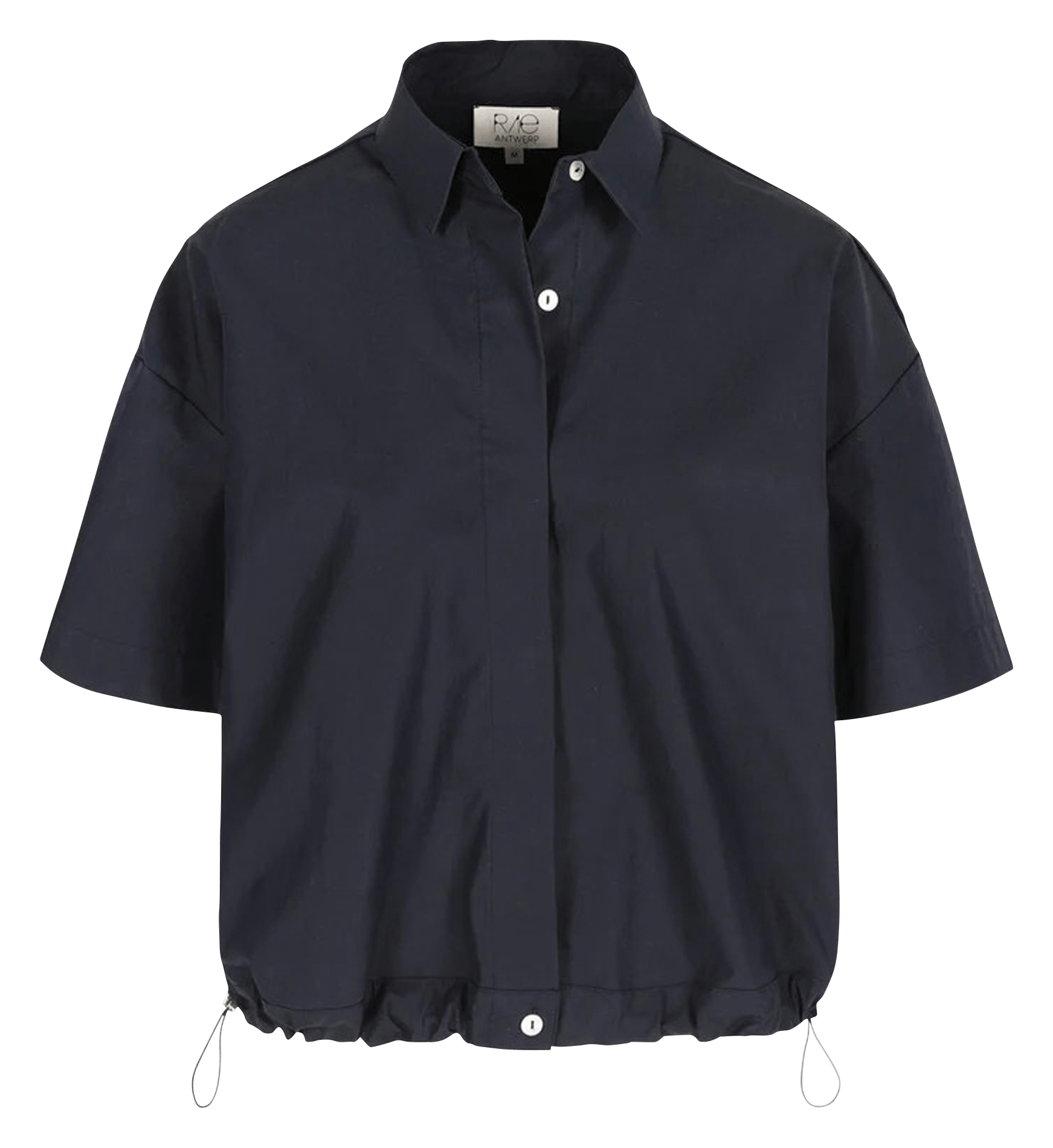 Chemise manches courtes unie en coton RAE ANTWERP Bleu