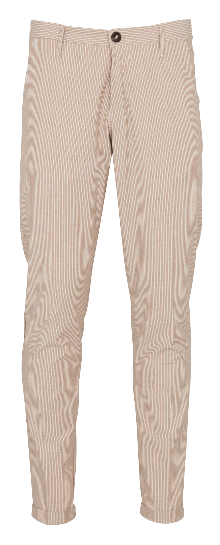 Gerade geschnittene, fließende Streifenhose IMPERIAL Beige