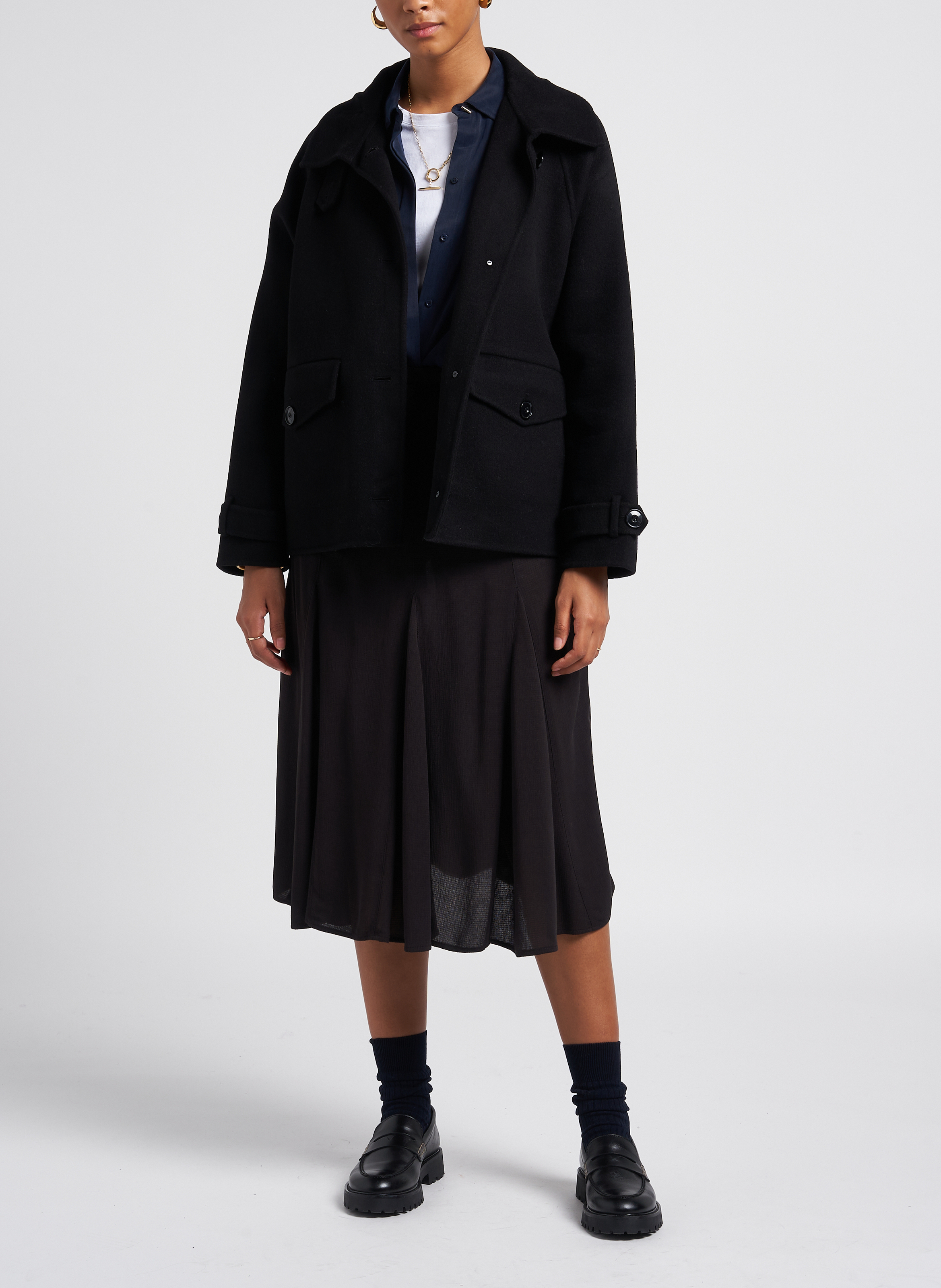 Chemise col classique satinée  SESSUN Bleu
