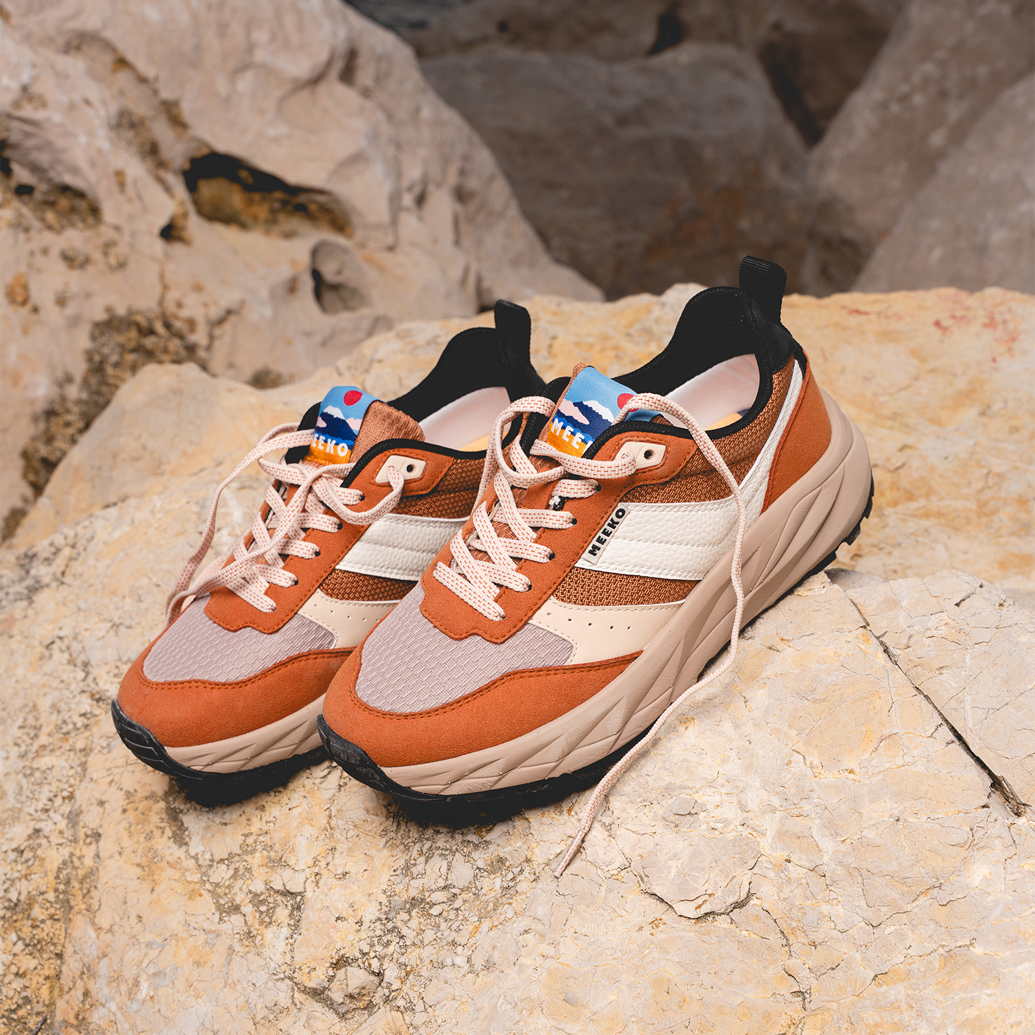 Baskets techniques et durables MEEKO Marron