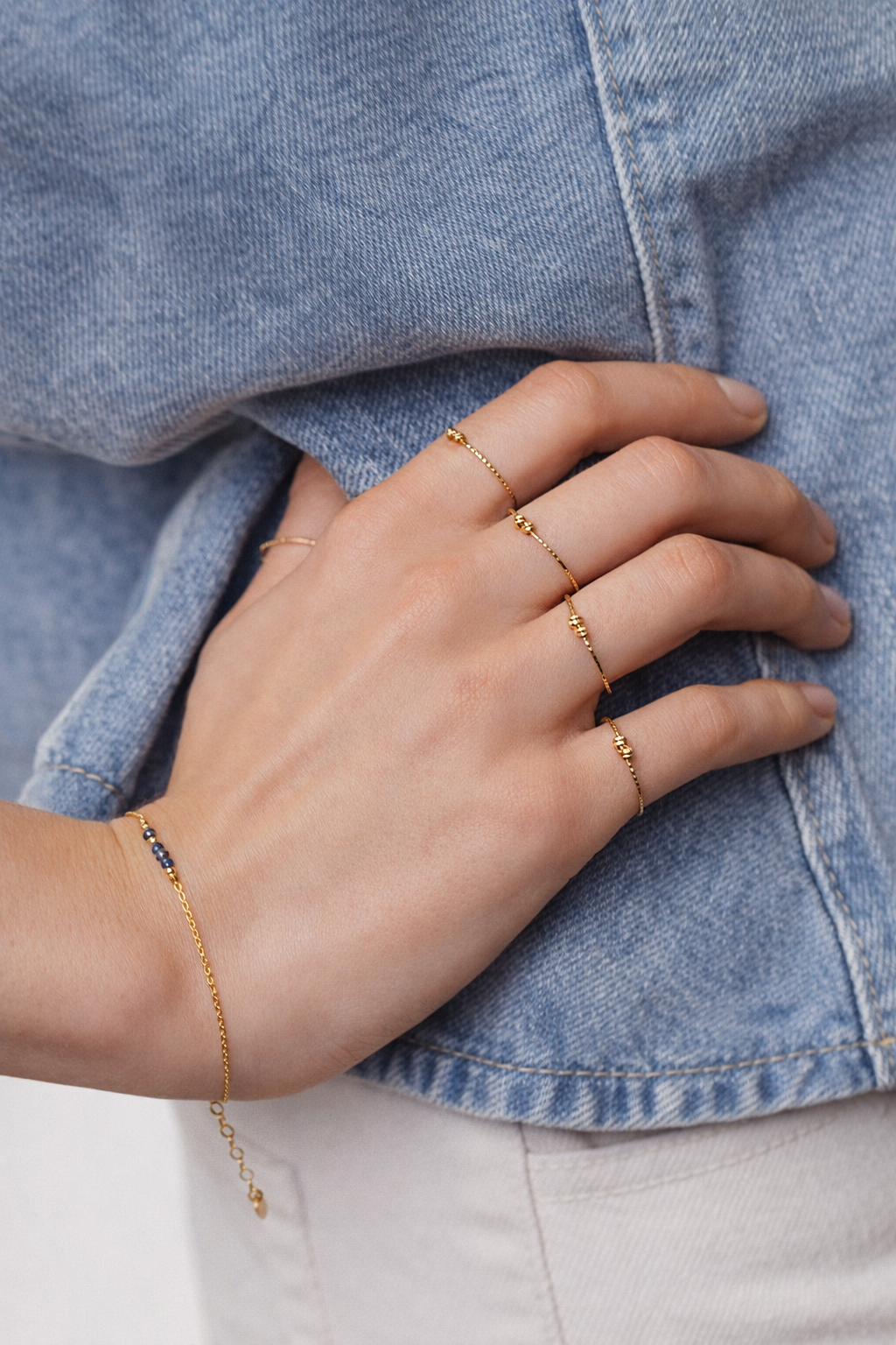 Bague anneau éclat YAY Doré