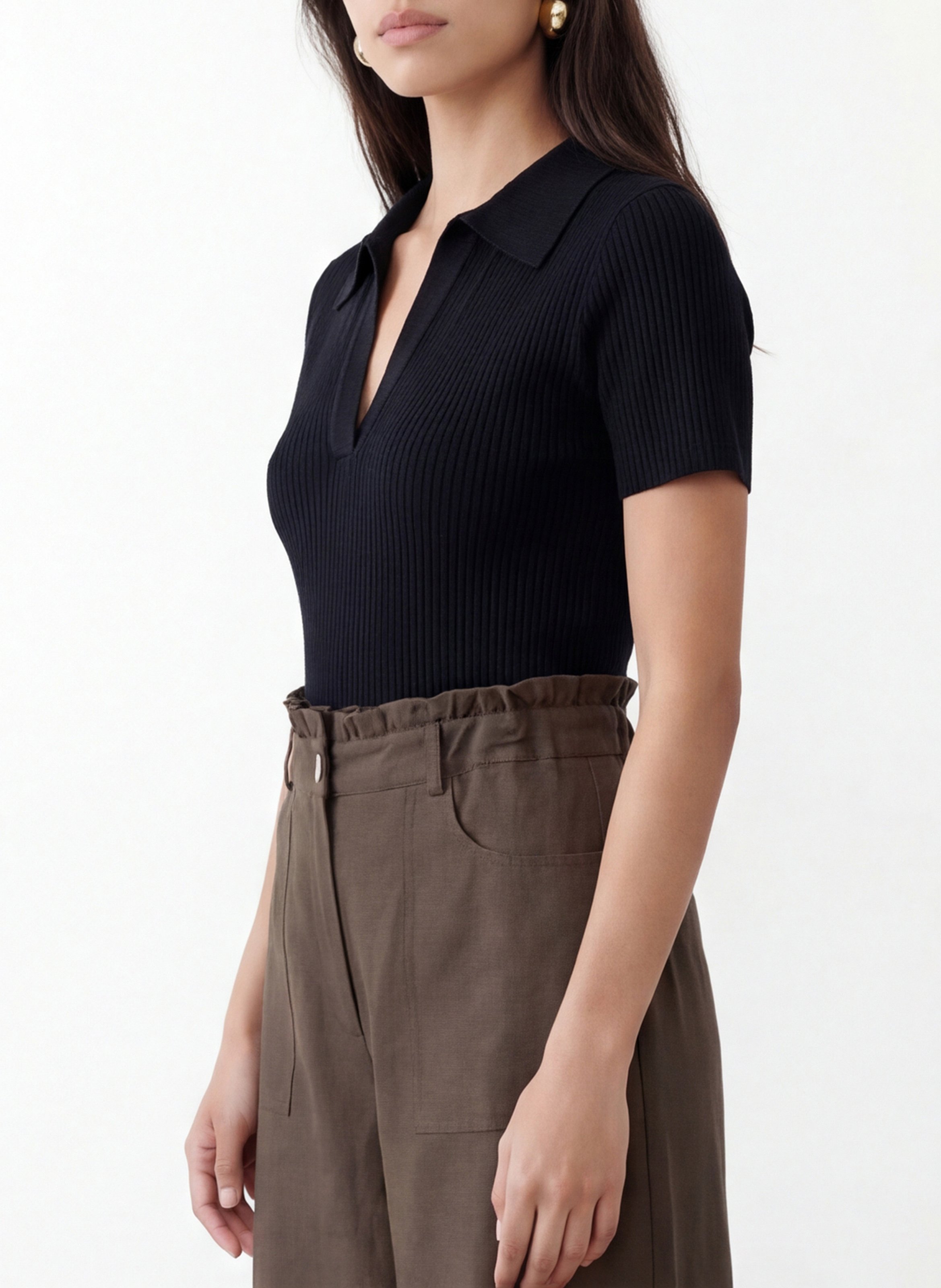 Gerade geschnittenes Poloshirt KOOKAI Schwarz