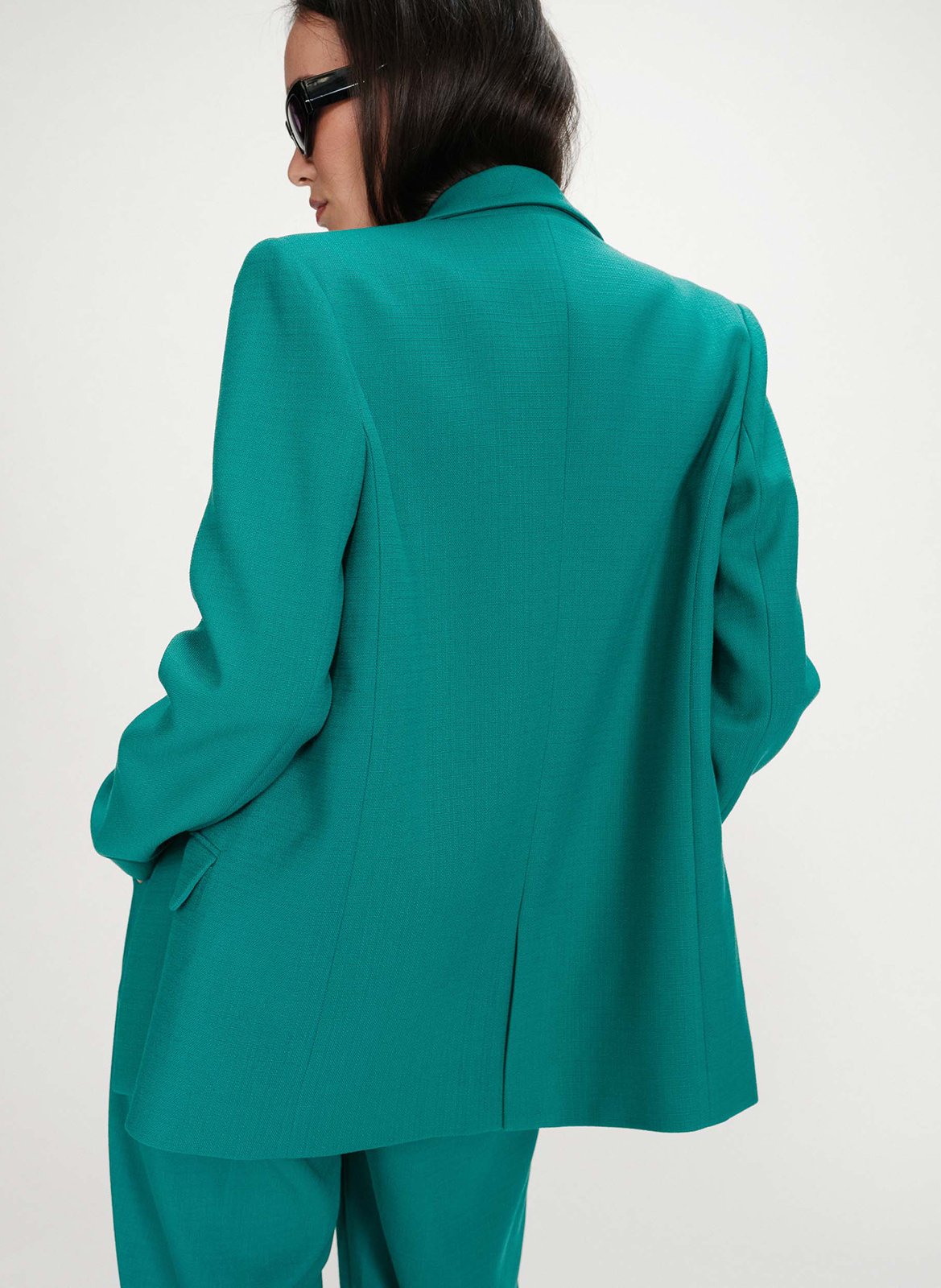 Plain straight blazer GRACE ET MILA Green