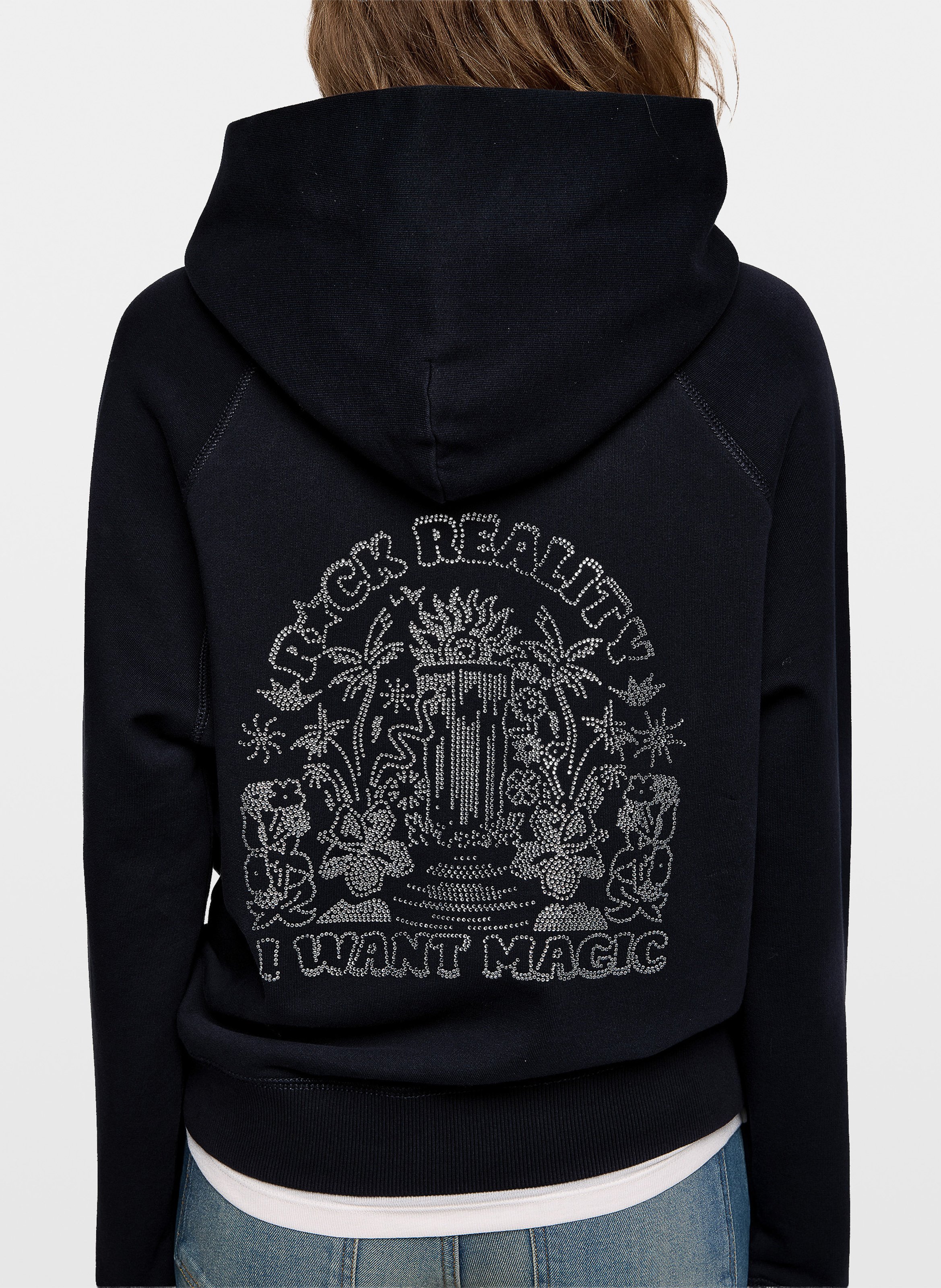 Sweat col rond en coton bio ZADIG&VOLTAIRE Bleu