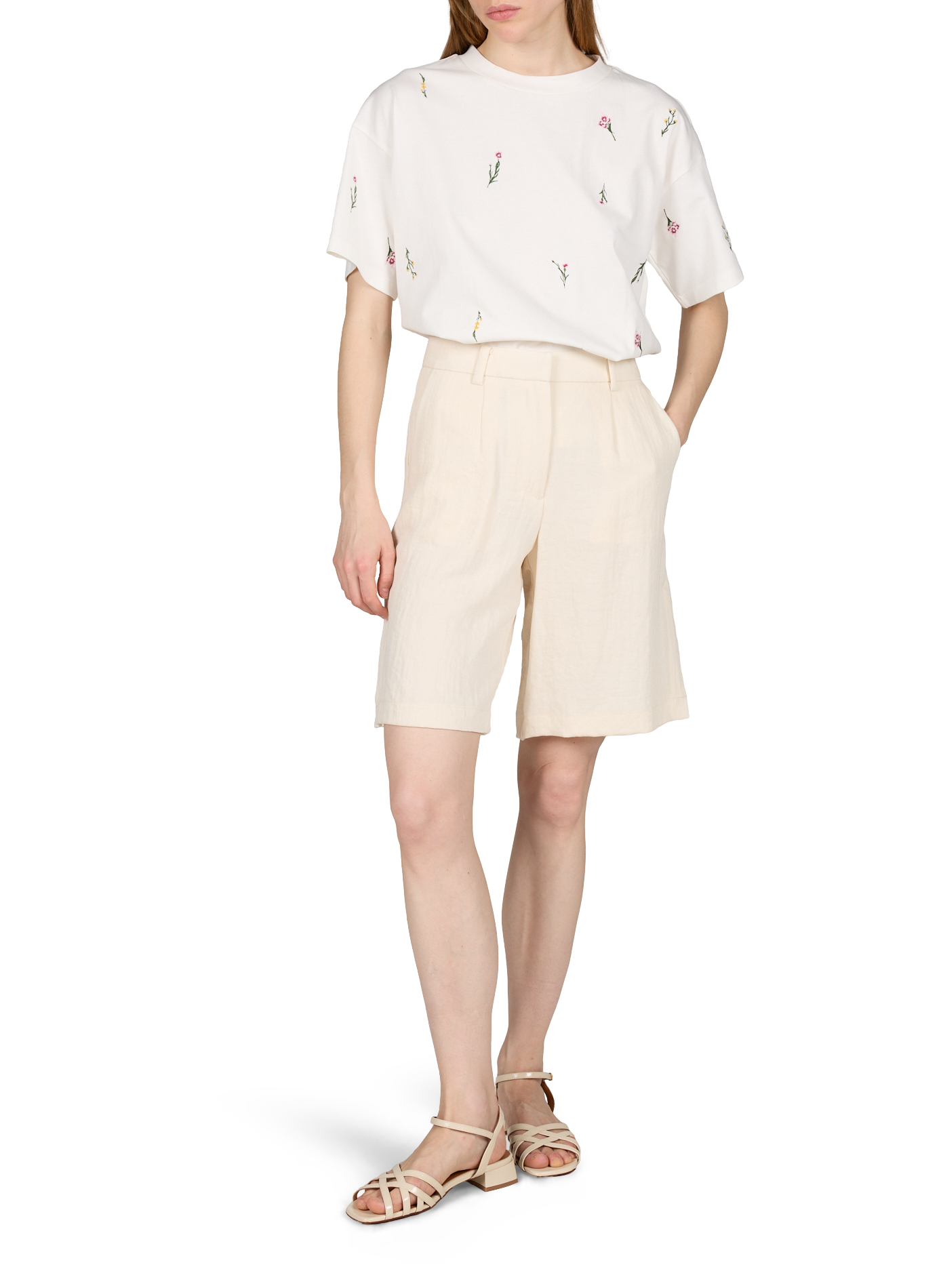 Alice heeled leather sandals SAISON 1865 Beige