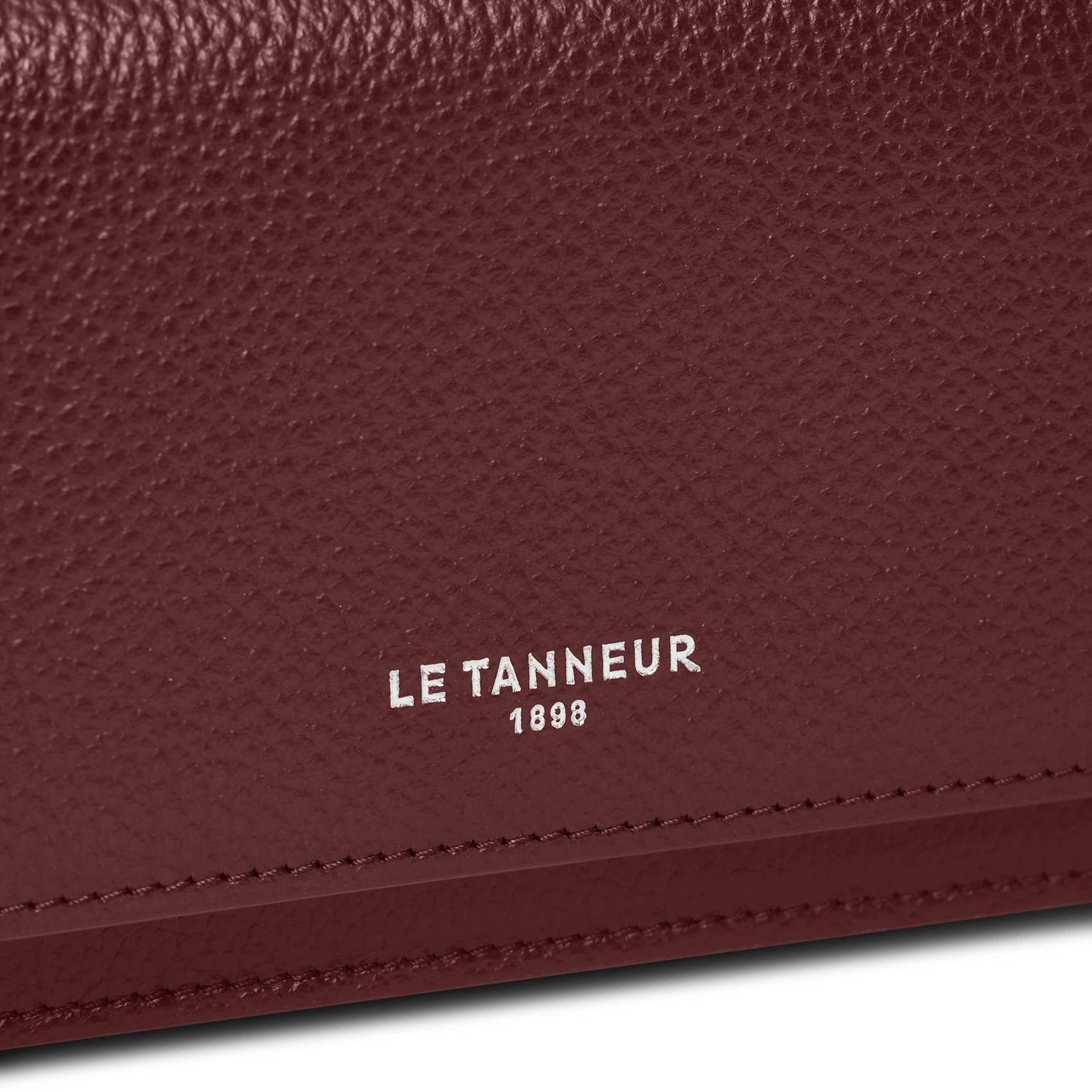 Porte-cartes en cuir de vachette LE TANNEUR Rouge