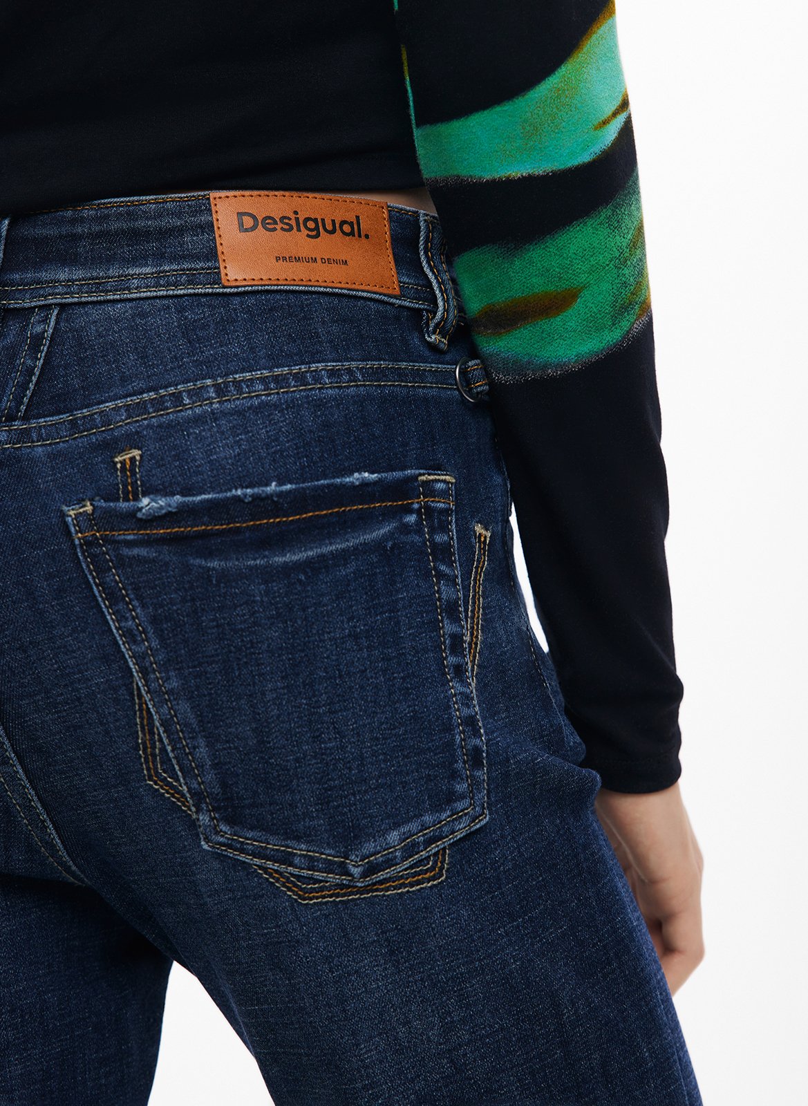 Charlotte cotton flared jeans DESIGUAL Blue