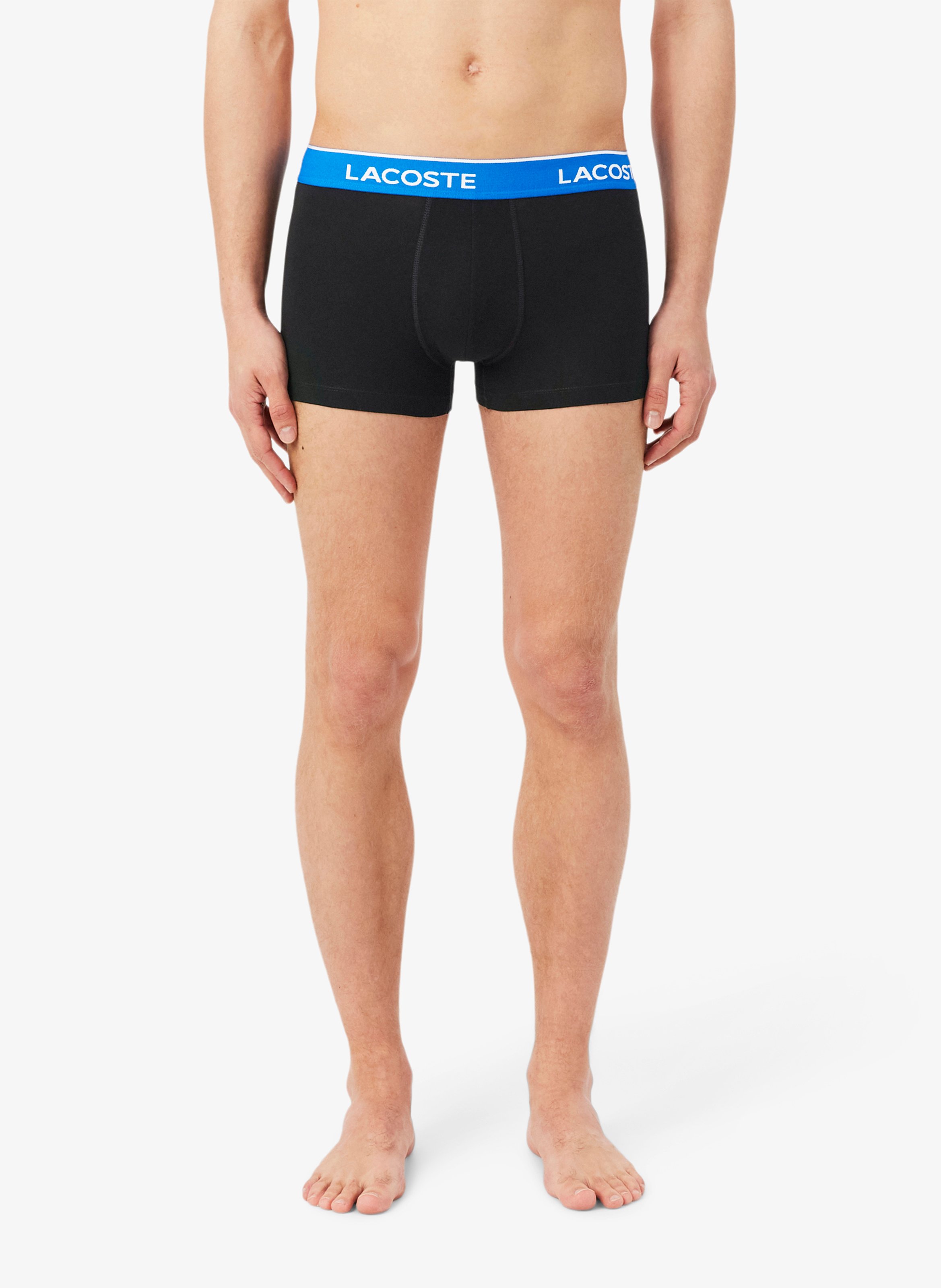 Pack of 3 cotton-blend trunks LACOSTE Black