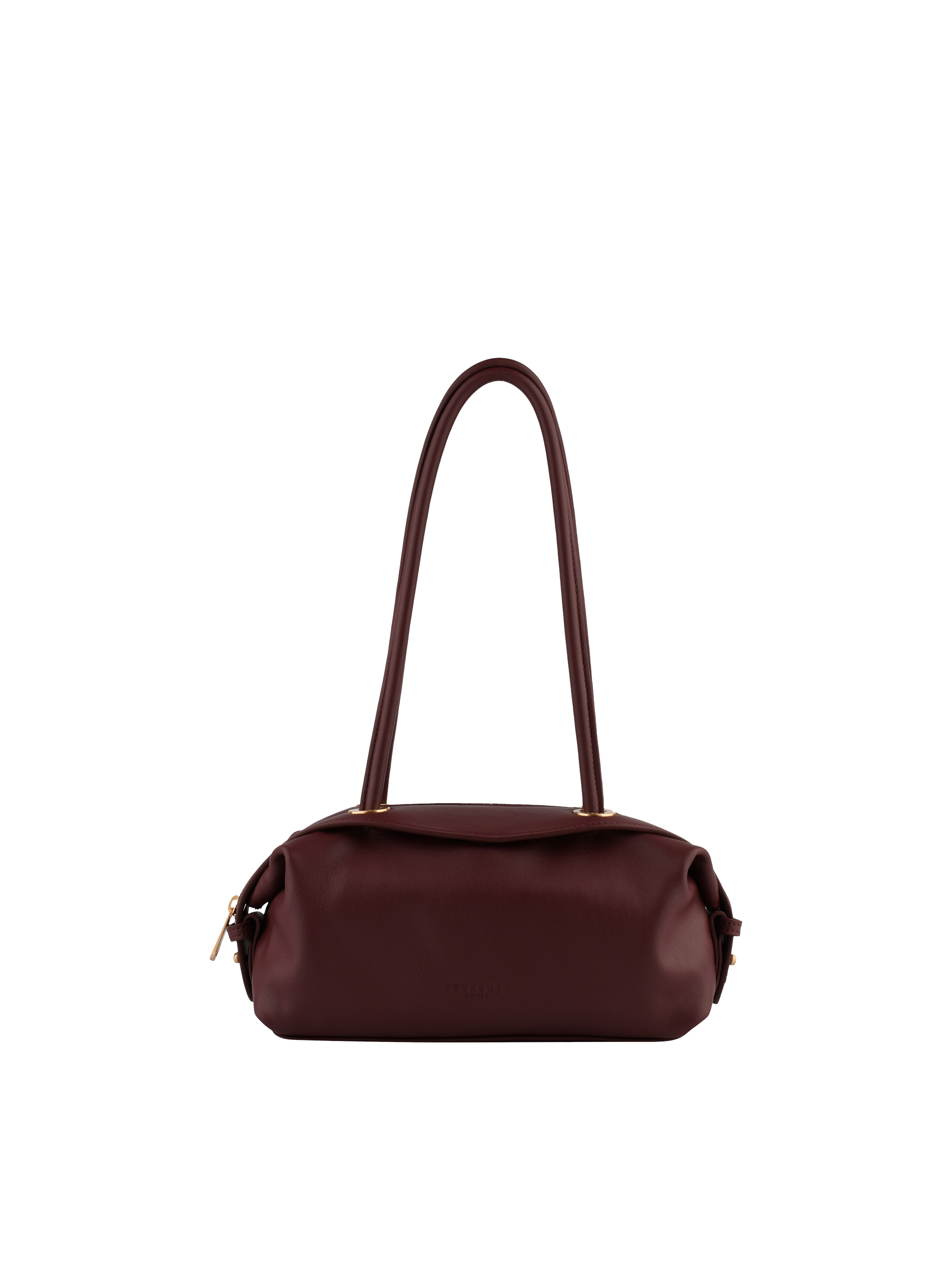 Sac porté épaule en cuir de vachette POURCHET Rouge