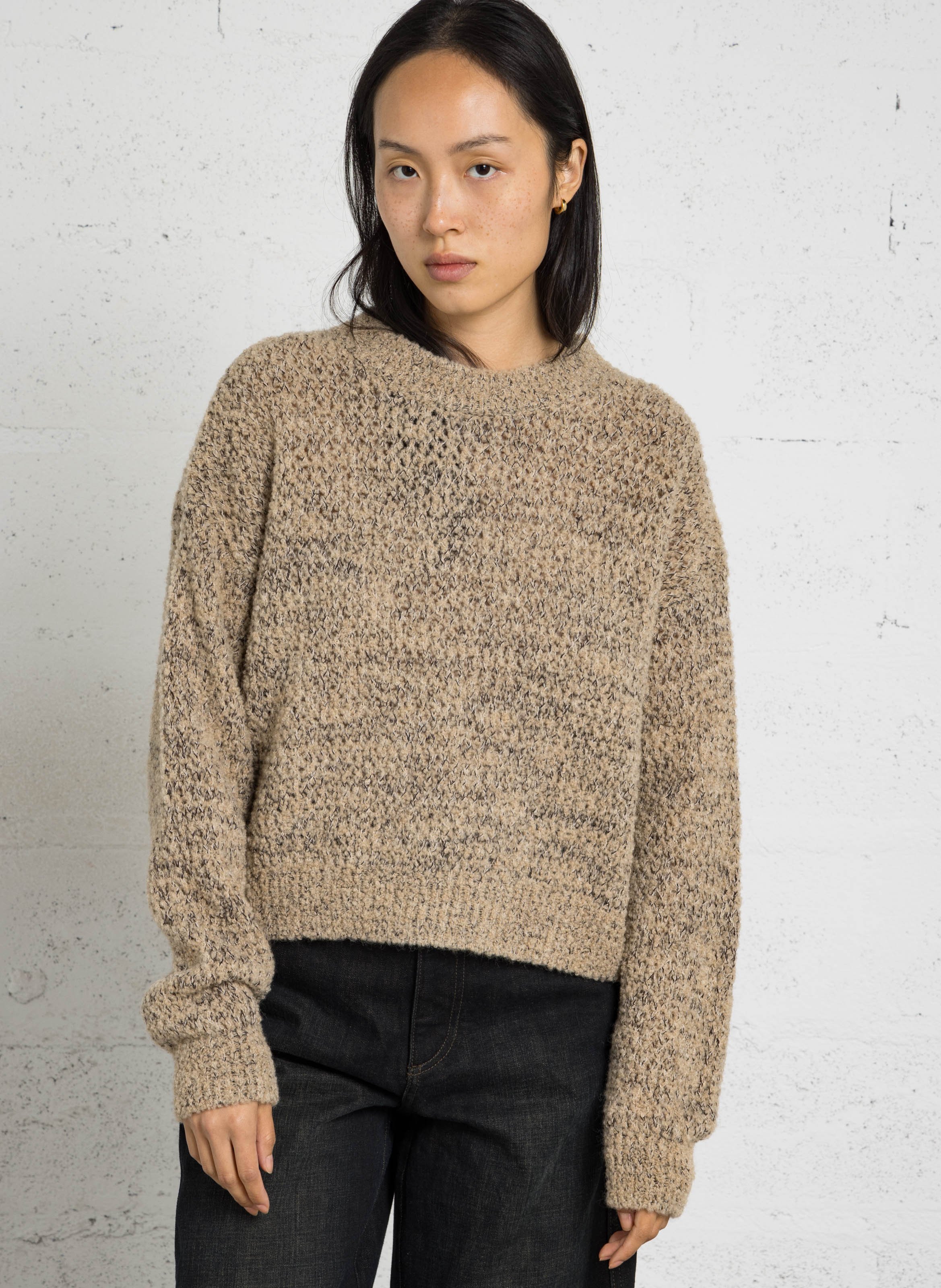 Pull droit en laine mélangée POMANDERE Multicolore