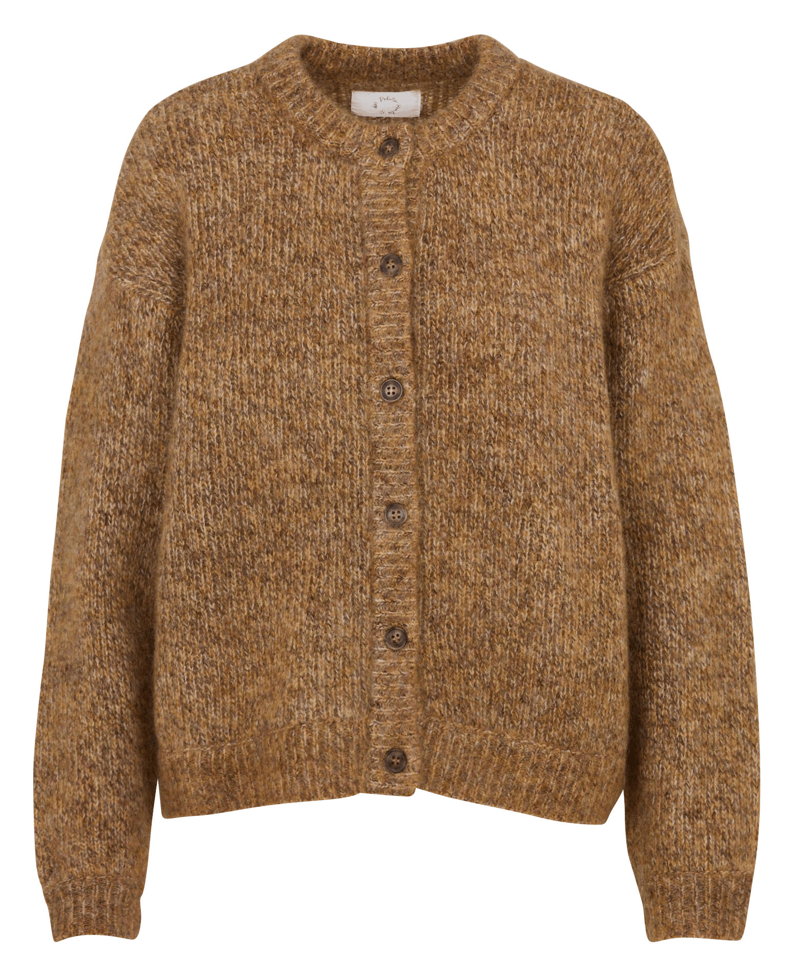 Strickjacke mit Rundhalsausschnitt aus Wolle und Kaschmir DES PETITS HAUTS