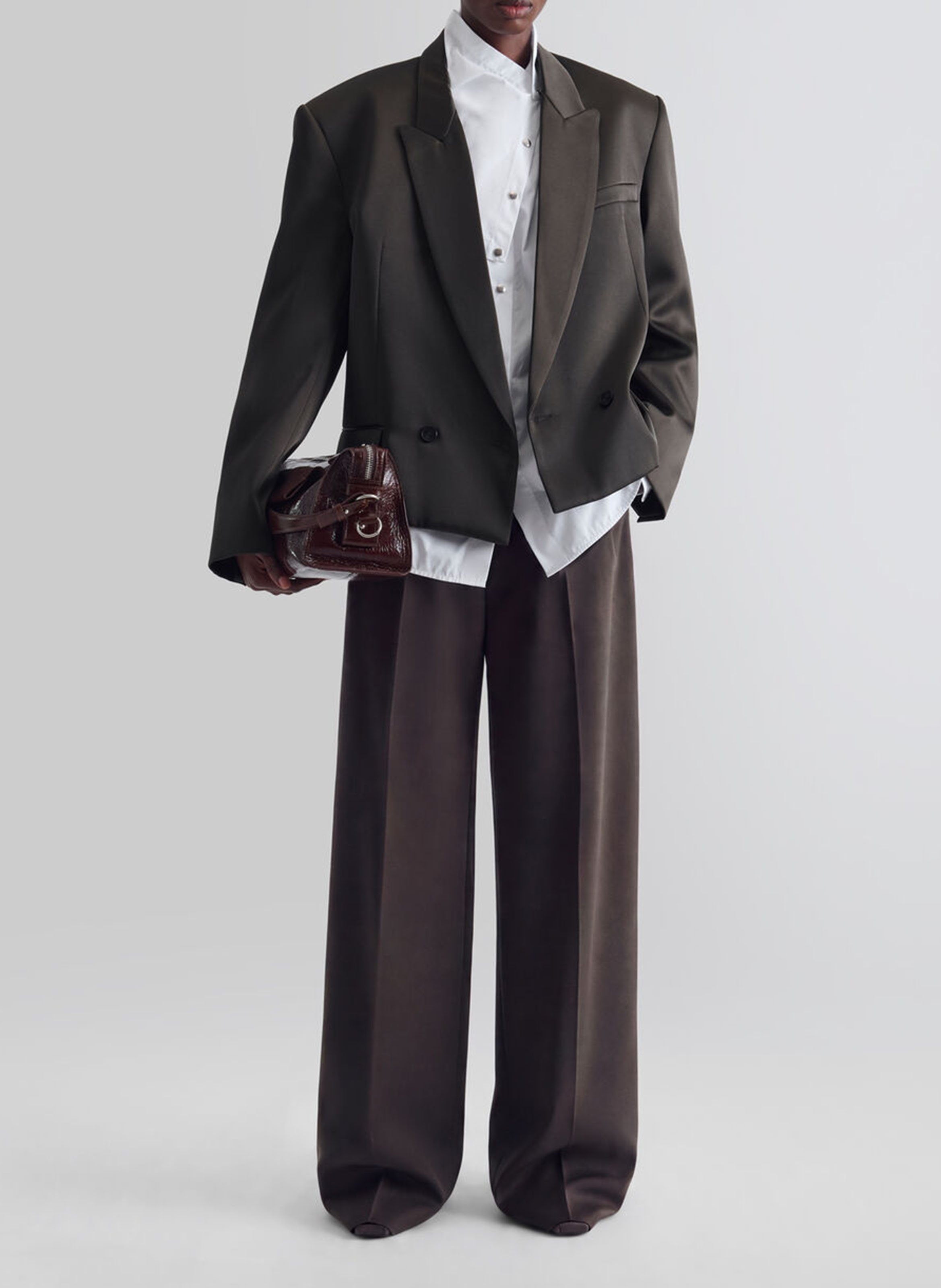 Plain short oversized tailored jacket IRO Grey
