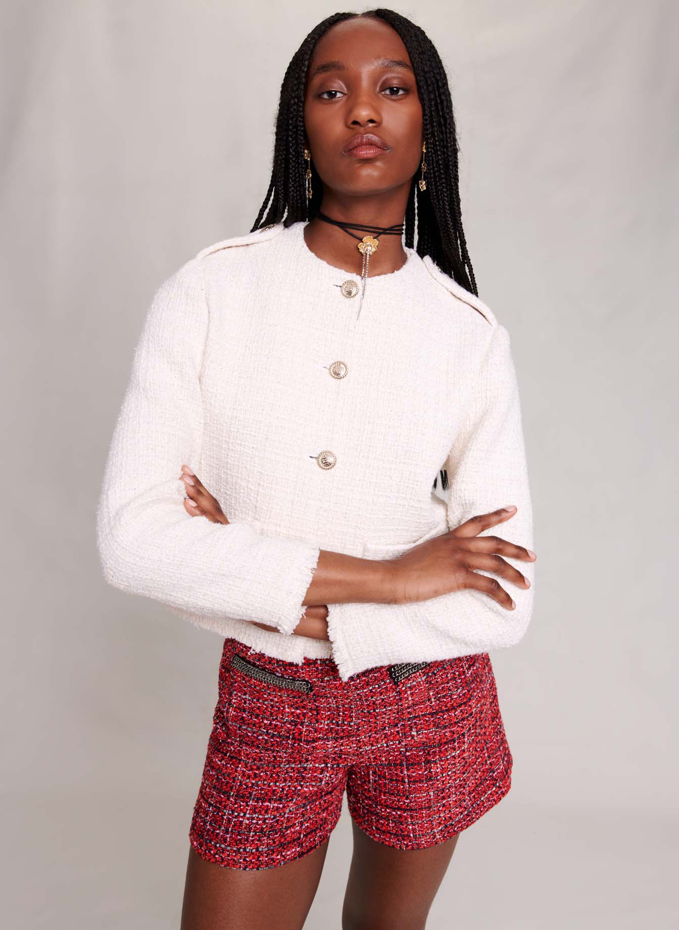 Cropped shop cotton jacket