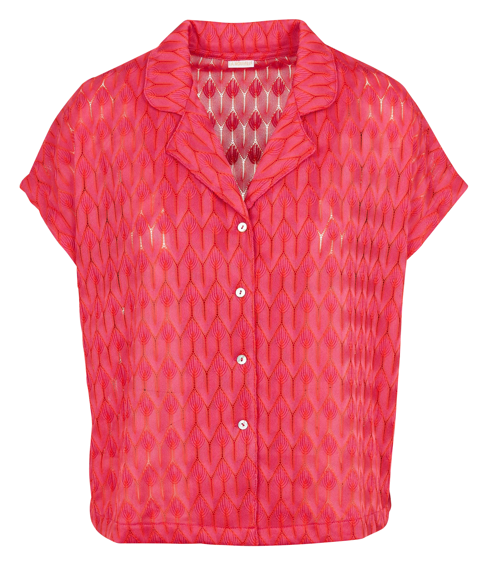 Short-sleeved loose-fit shirt LA NOUVELLE Pink