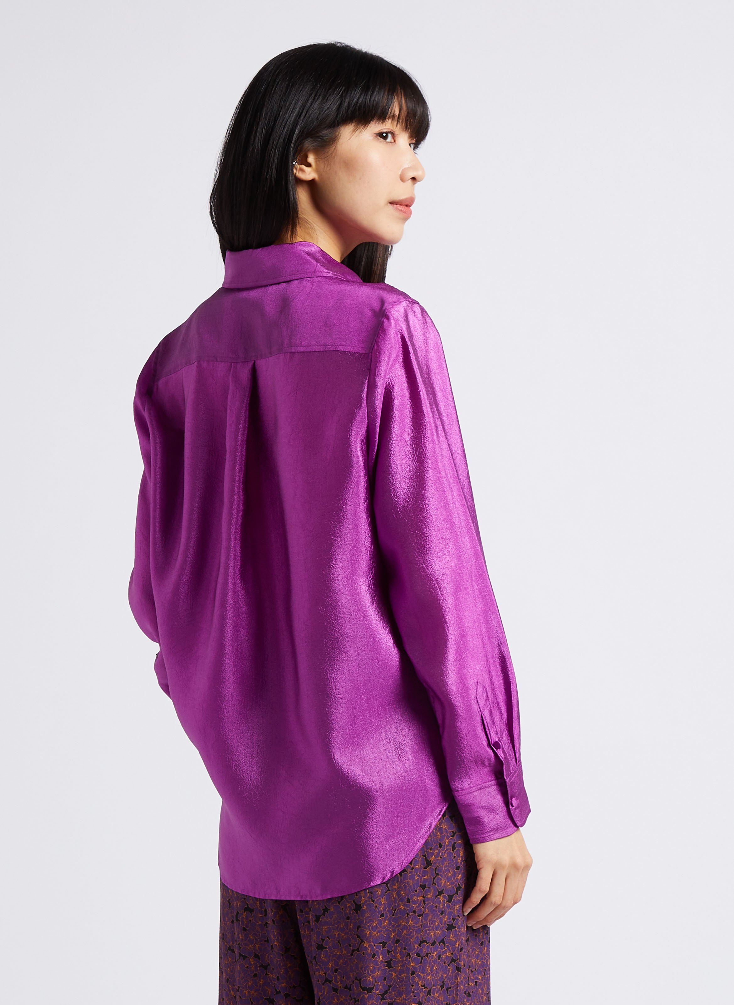 Camisa holgada con cuello clásico ATTIC AND BARN Rosa