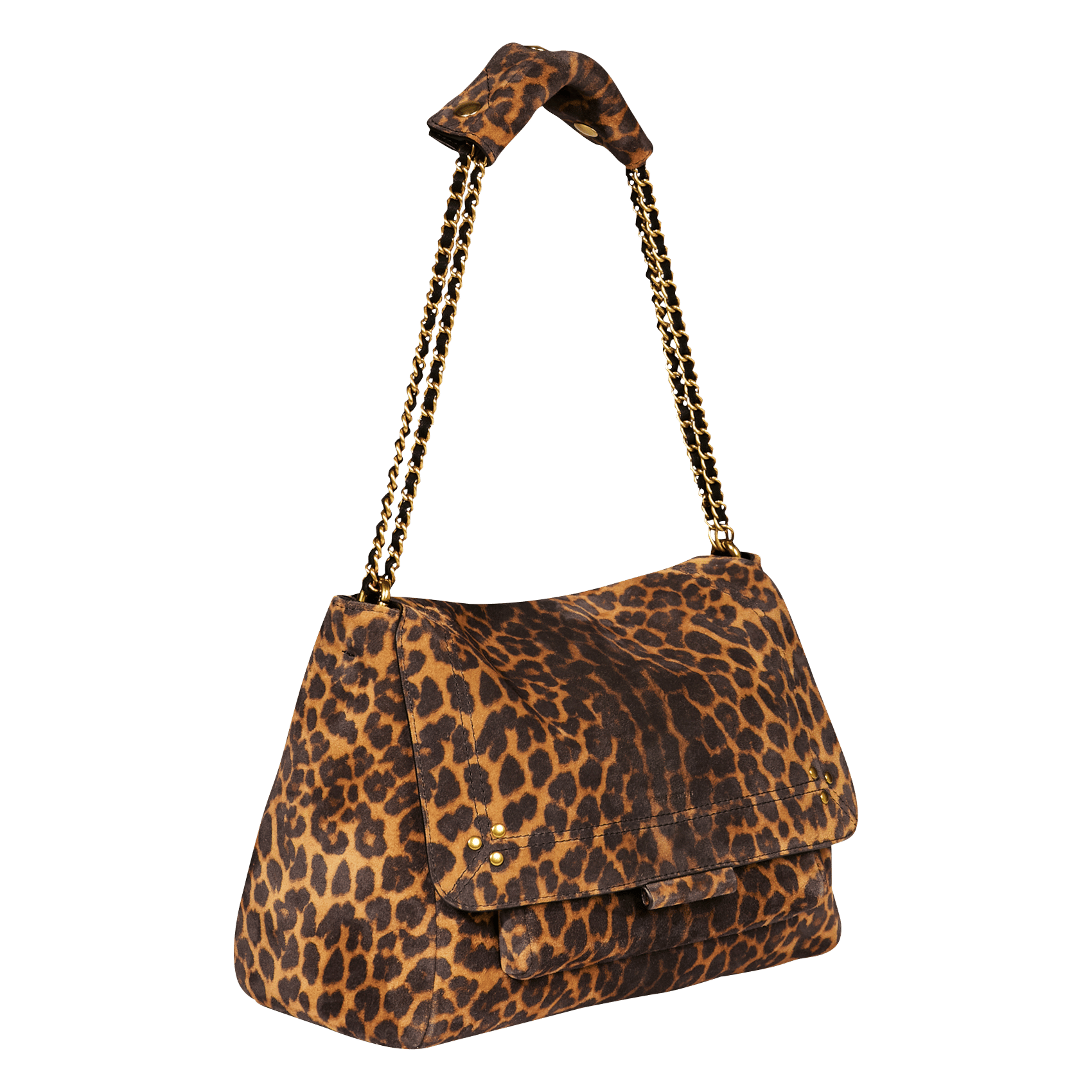 Sac bandoulière en cuir imprimé JEROME DREYFUSS Marron