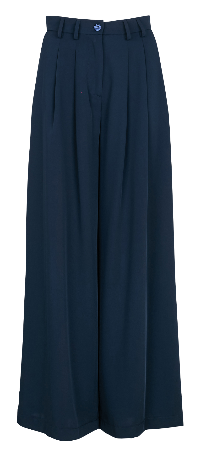 Elegant Wide-Leg Women's Palazzo Pants In Navy Blue Color
