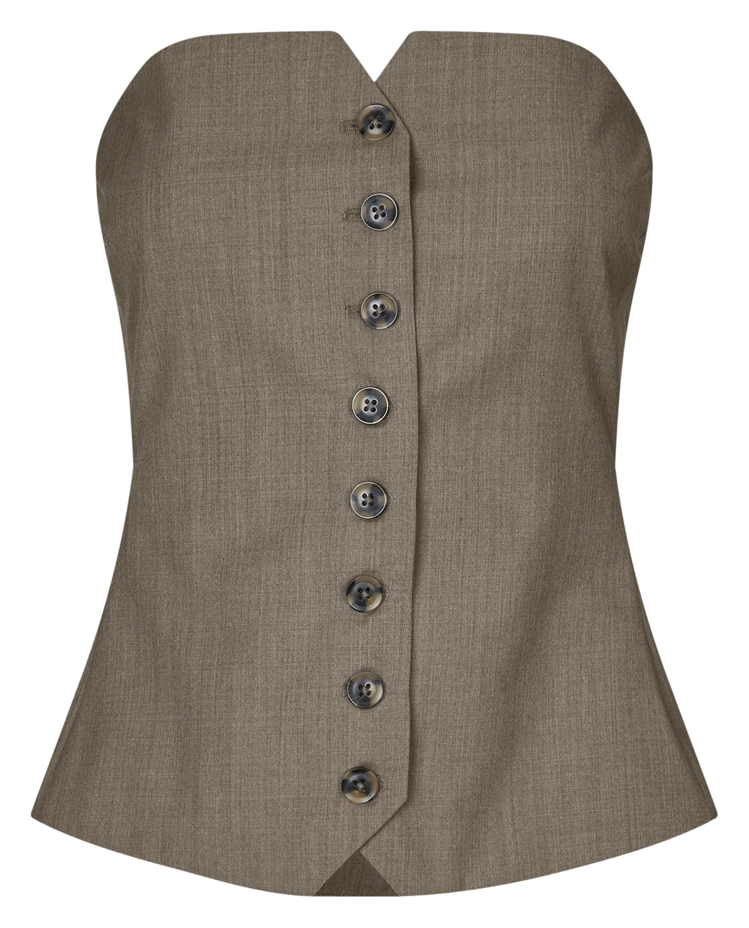 Bustier in mixed recycled fibers SAMSOE SAMSOE Beige