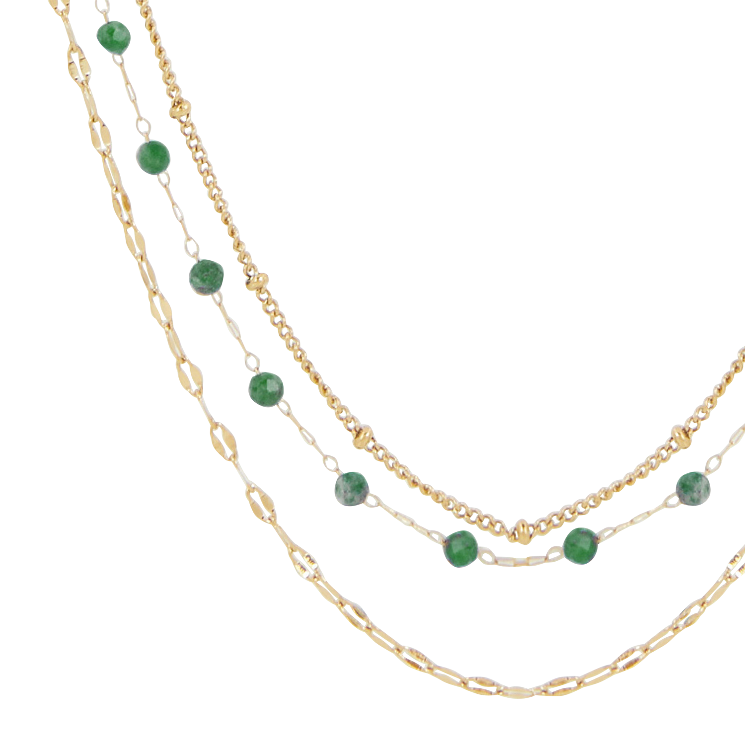 Layered necklace AU PRINTEMPS PARIS Green