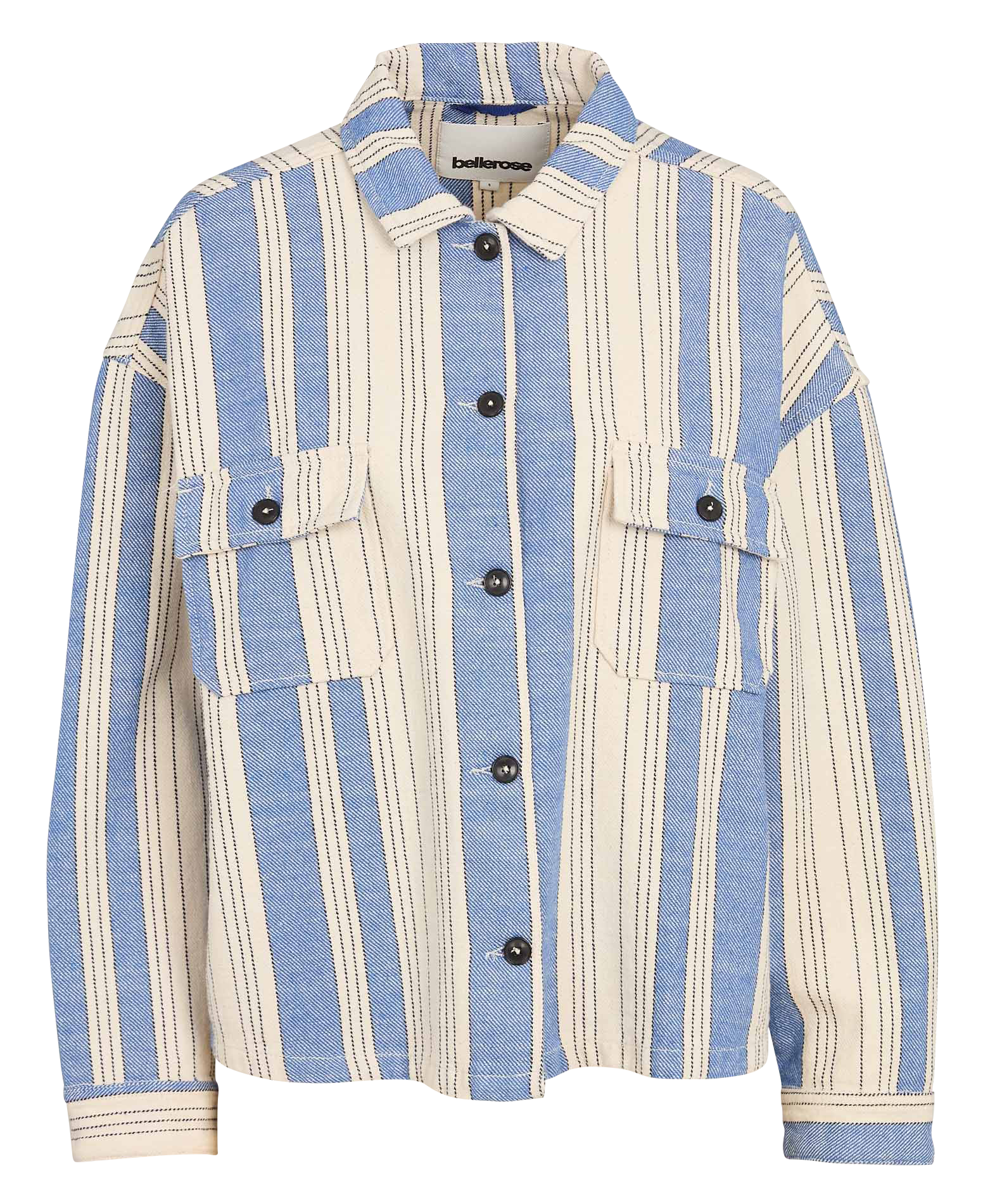 Shirt collar striped jacket BELLEROSE Blue