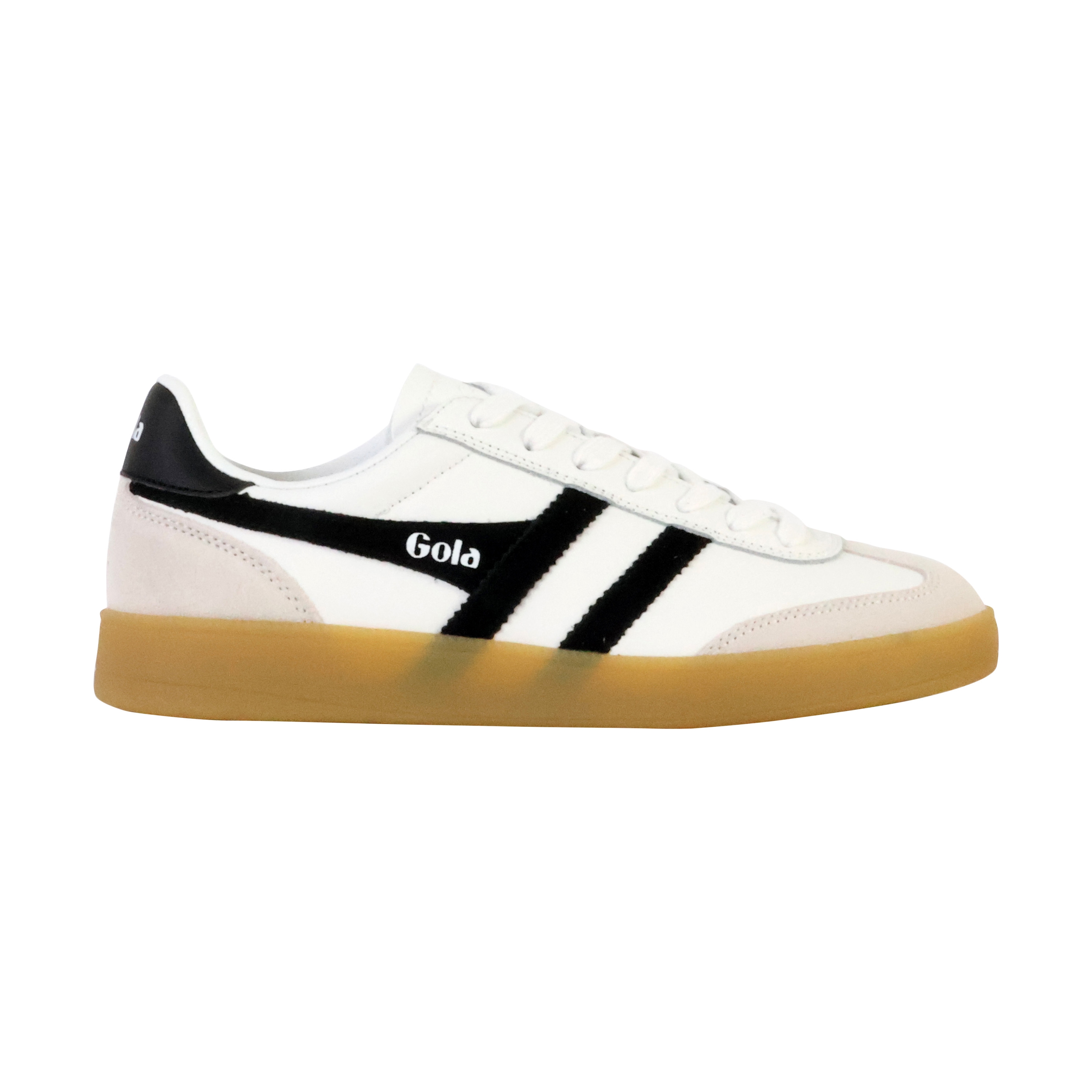 Low-top leather sneaker "Viper Leather"  Blanc noir gomme