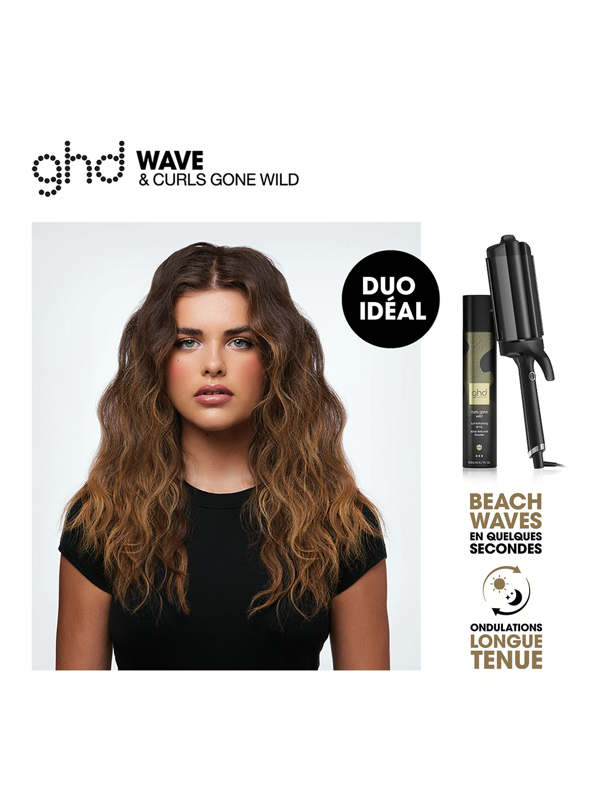 GHD CURLS GONE WILD Texturizing Spray GHD Noir