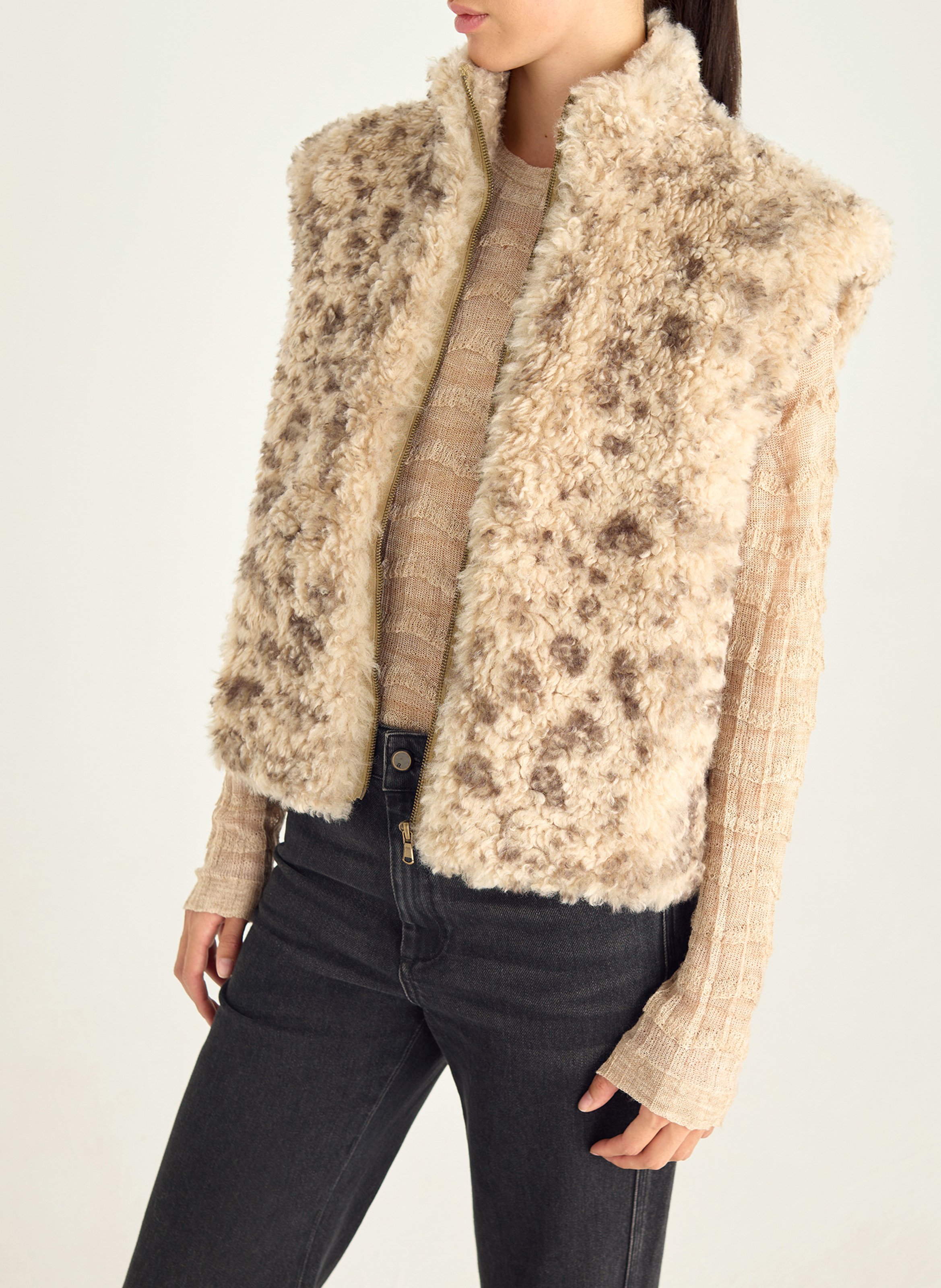 Veste en fourrure synthétique COTELAC Blanc