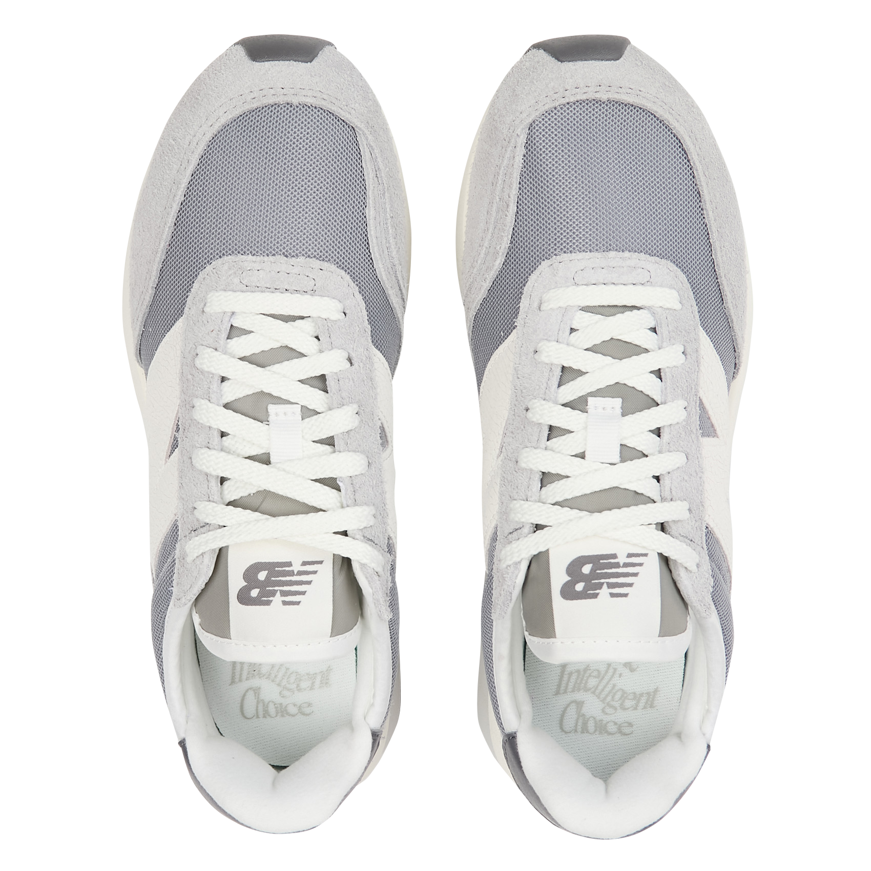 Low-top leather mix sneakers NEW BALANCE Grey
