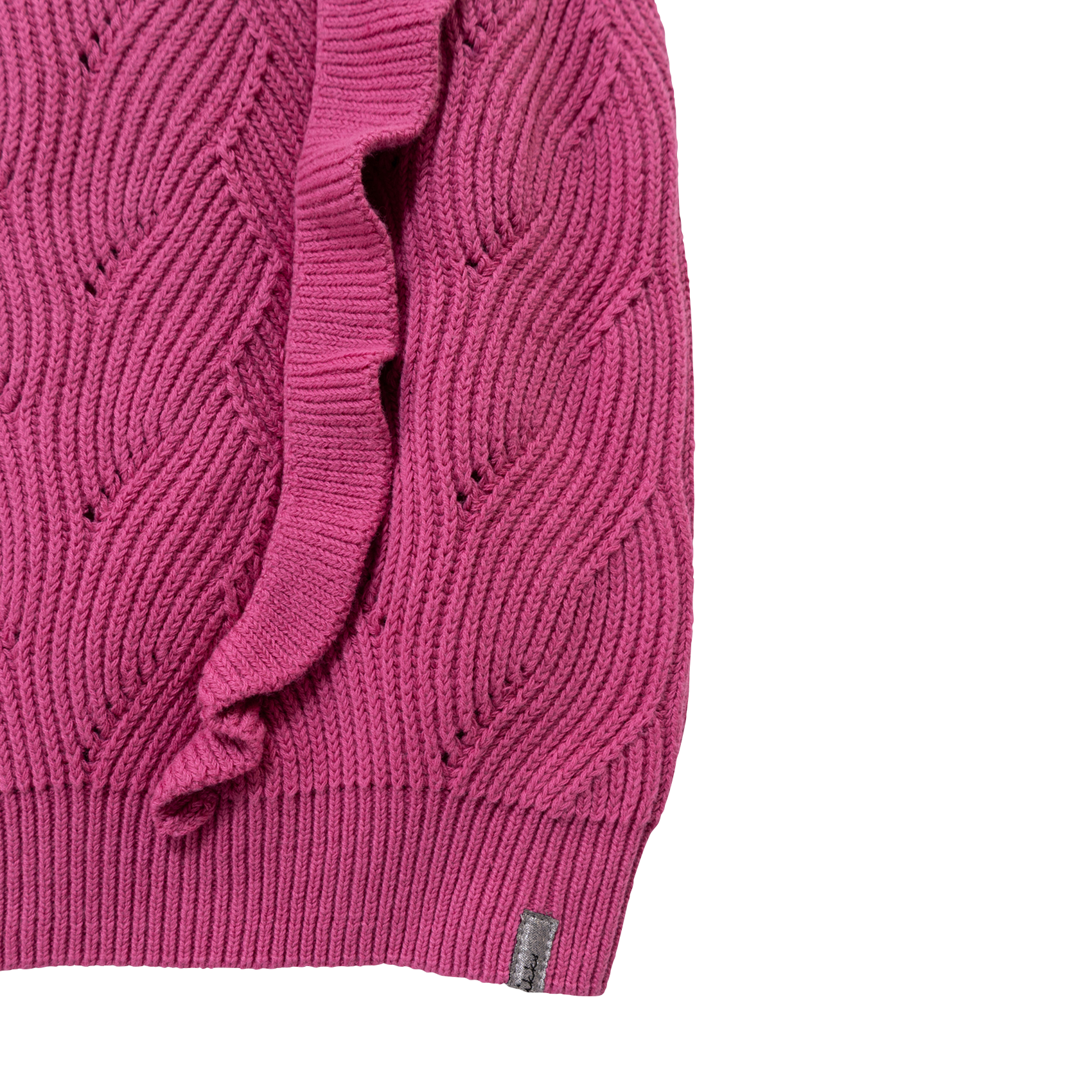 Cotton and wool sleeveless sweater with lacing IKKS JUNIOR Pink