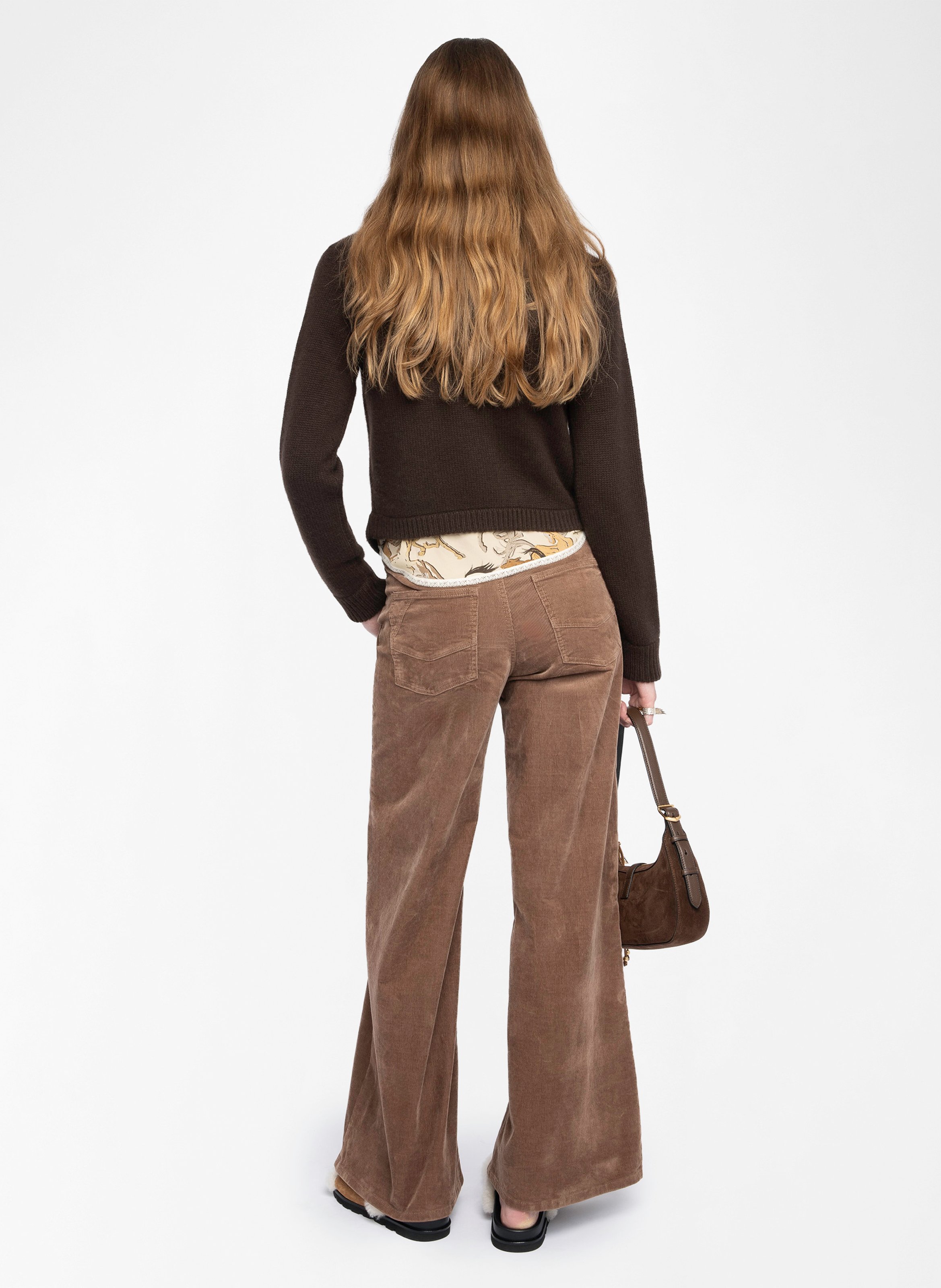 Kaschmir-Strickjacke mit Rundhalsausschnitt ZADIG&VOLTAIRE Braun