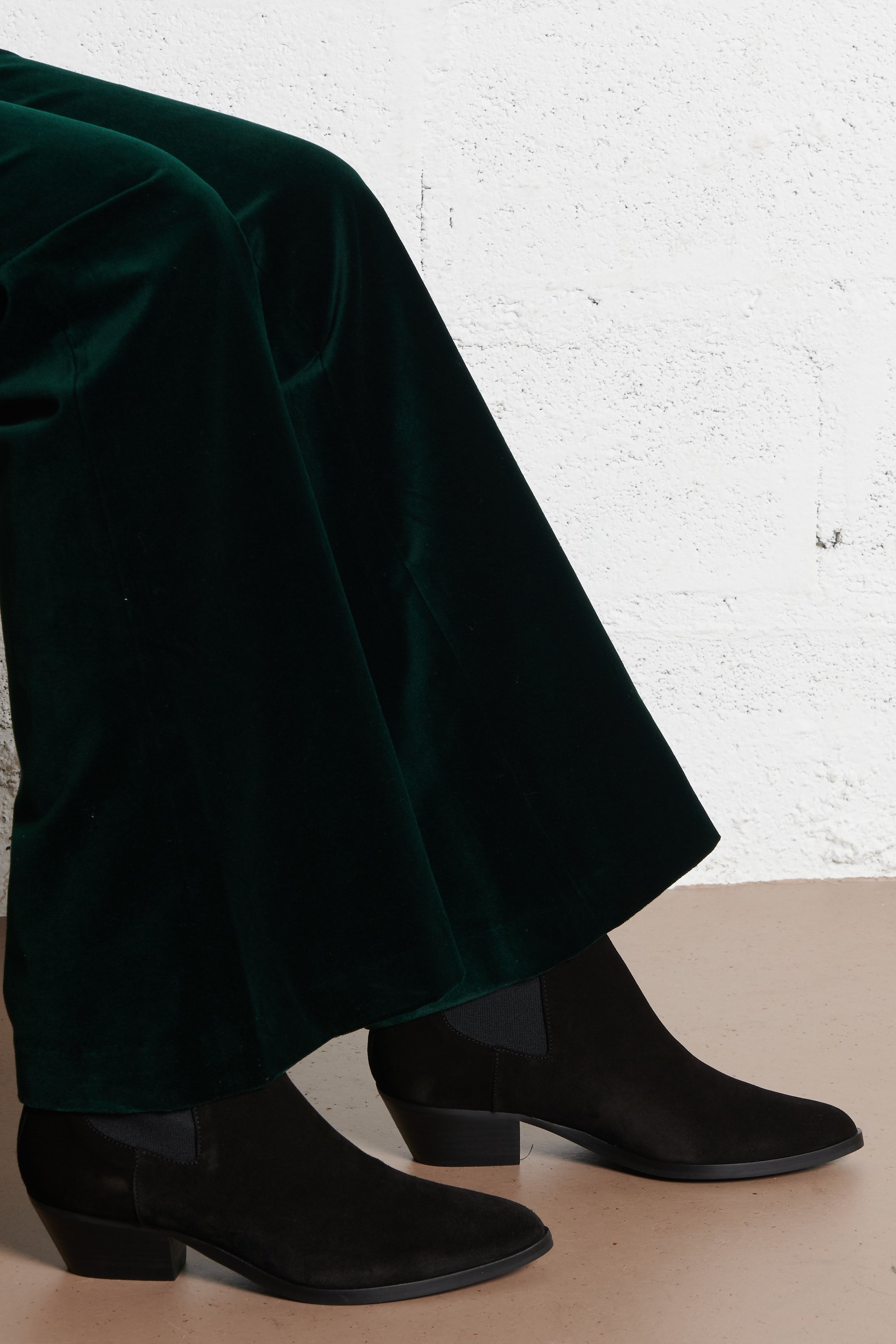 Chelsealaarzen van suèdeleer REQINS Zwart