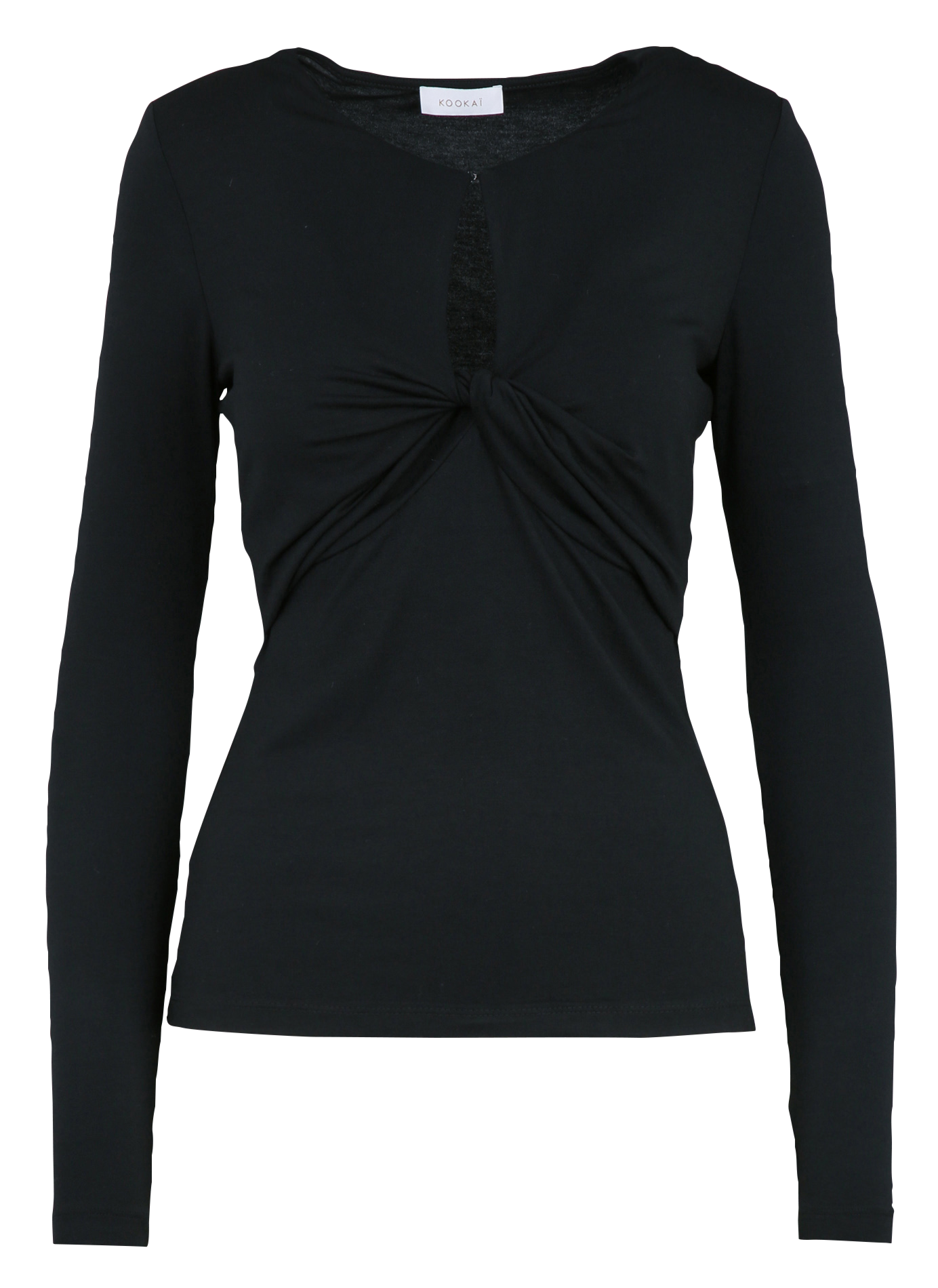 Aansluitende top met ronde hals KOOKAI Zwart