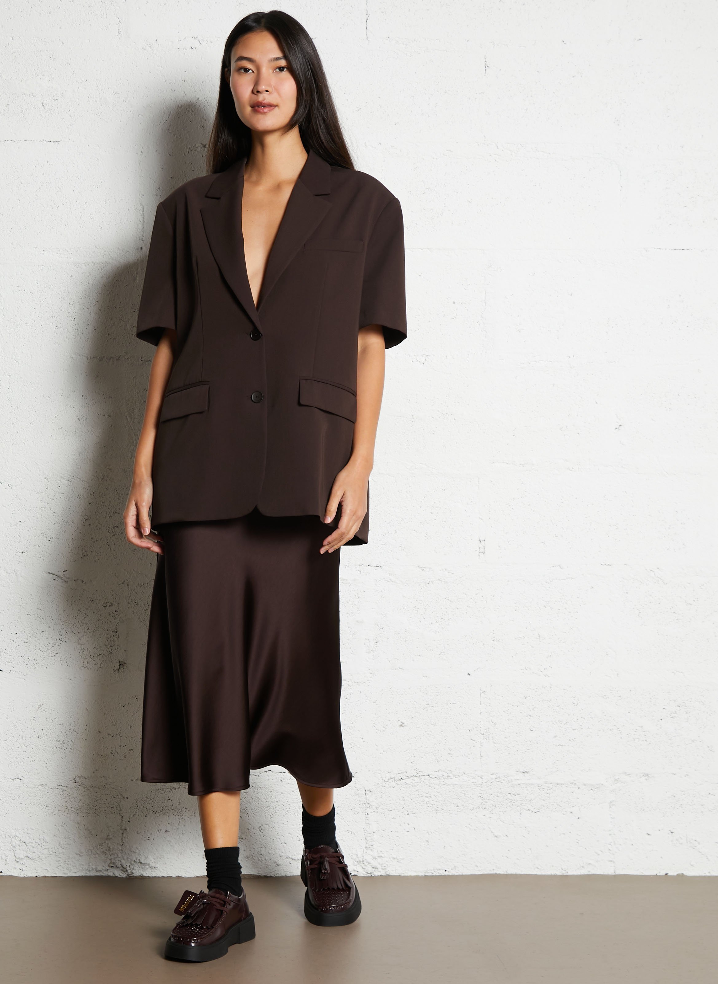 Veste tailleur oversize IMPERIAL Marron