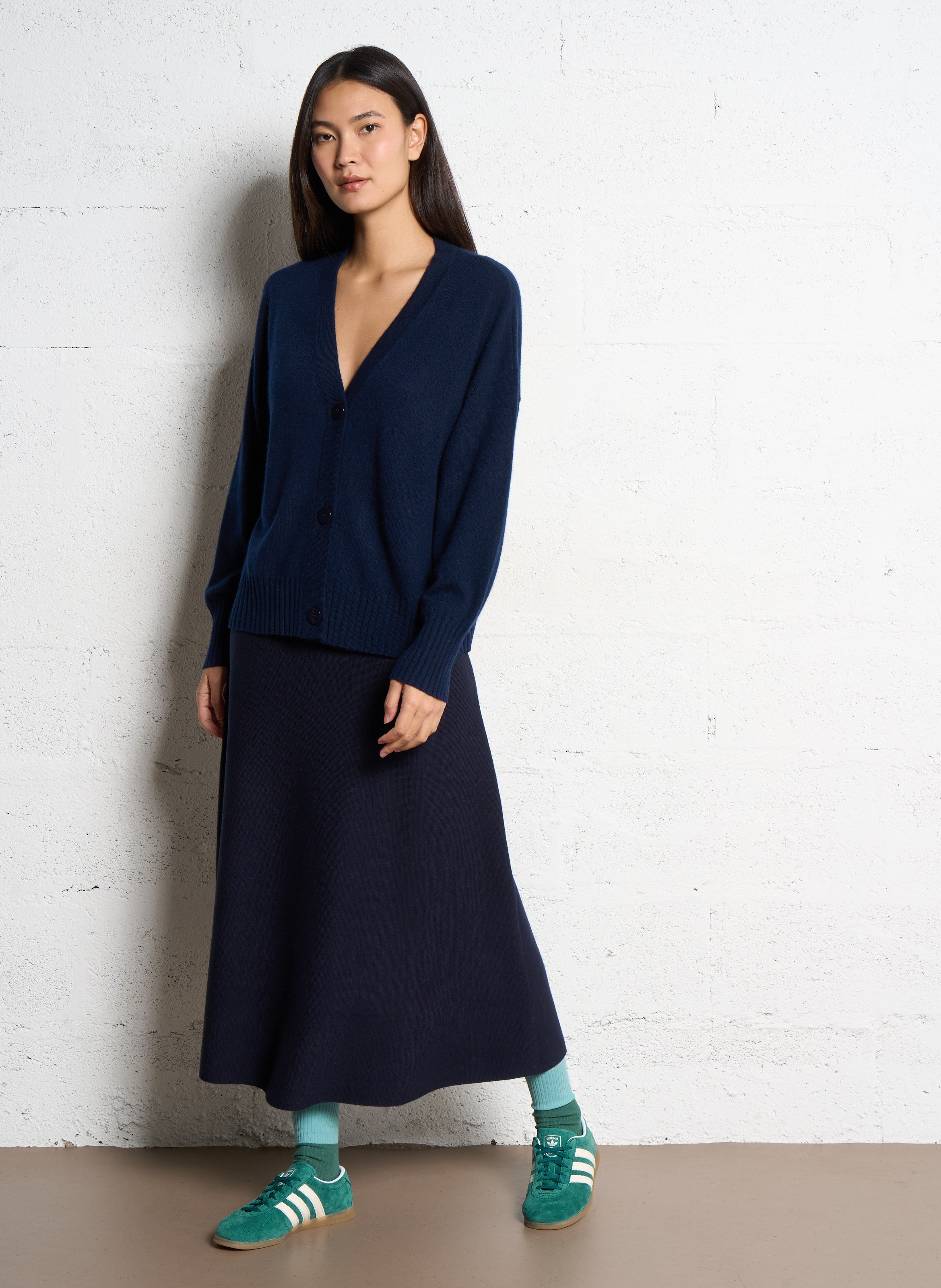 Suede leather low-top sneakers ADIDAS Green