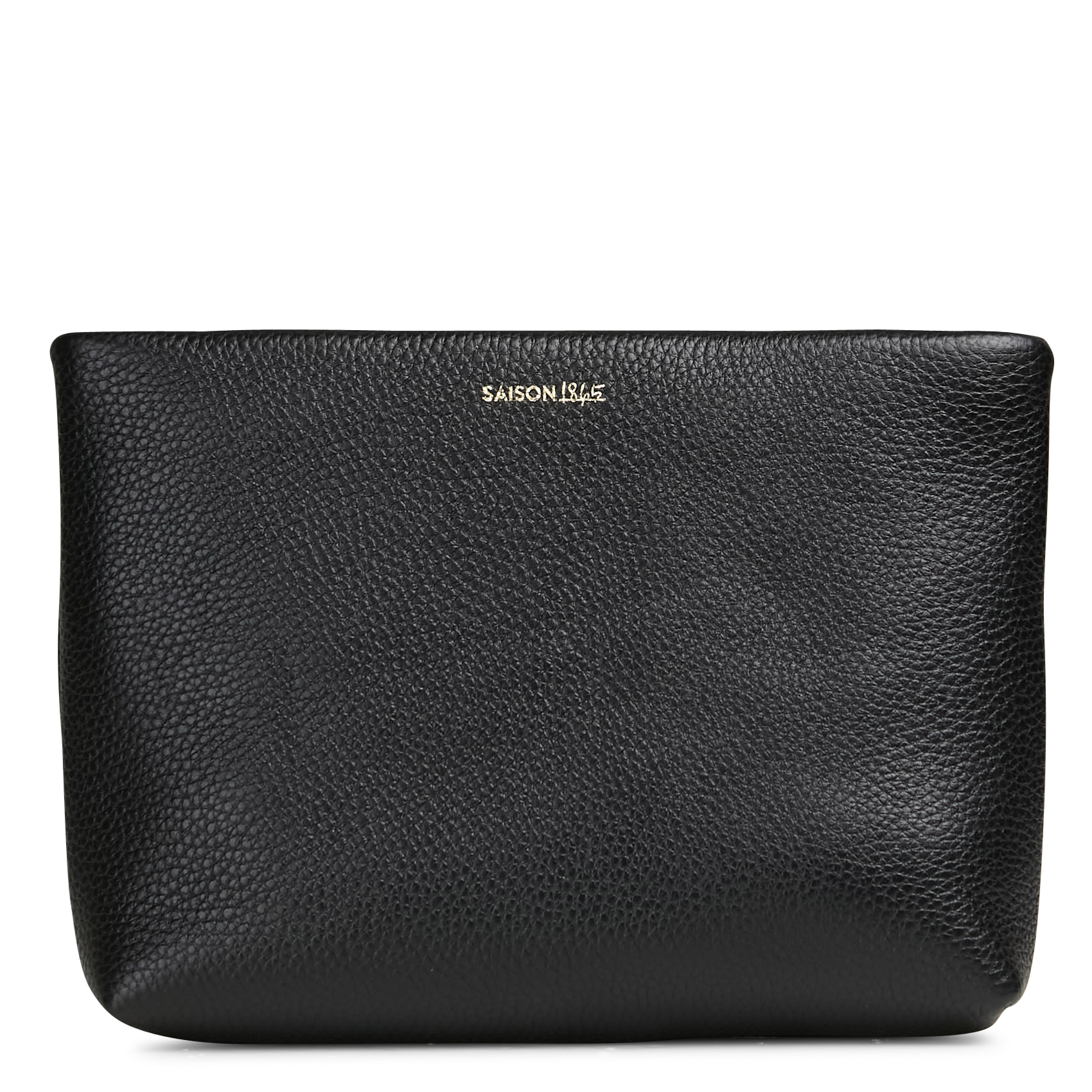 Clutch van generfd leer Mercer SAISON 1865 Zwart