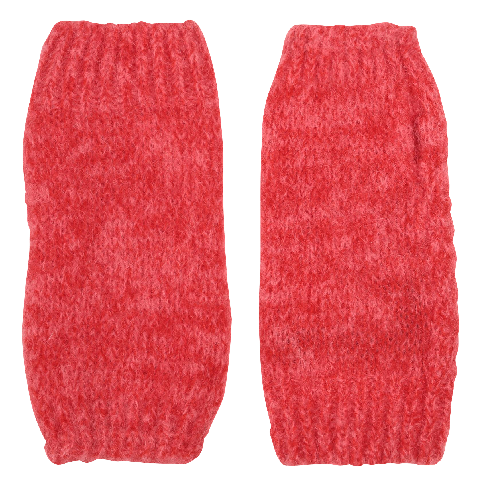 Knit fingerless gloves MAISON ANJE Red