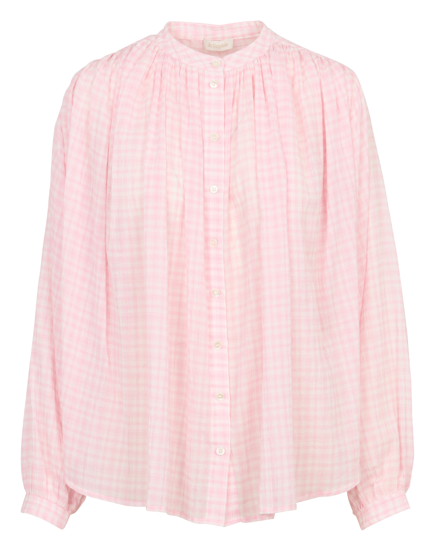 Chemise oversize col mao en coton JC SOPHIE Rose