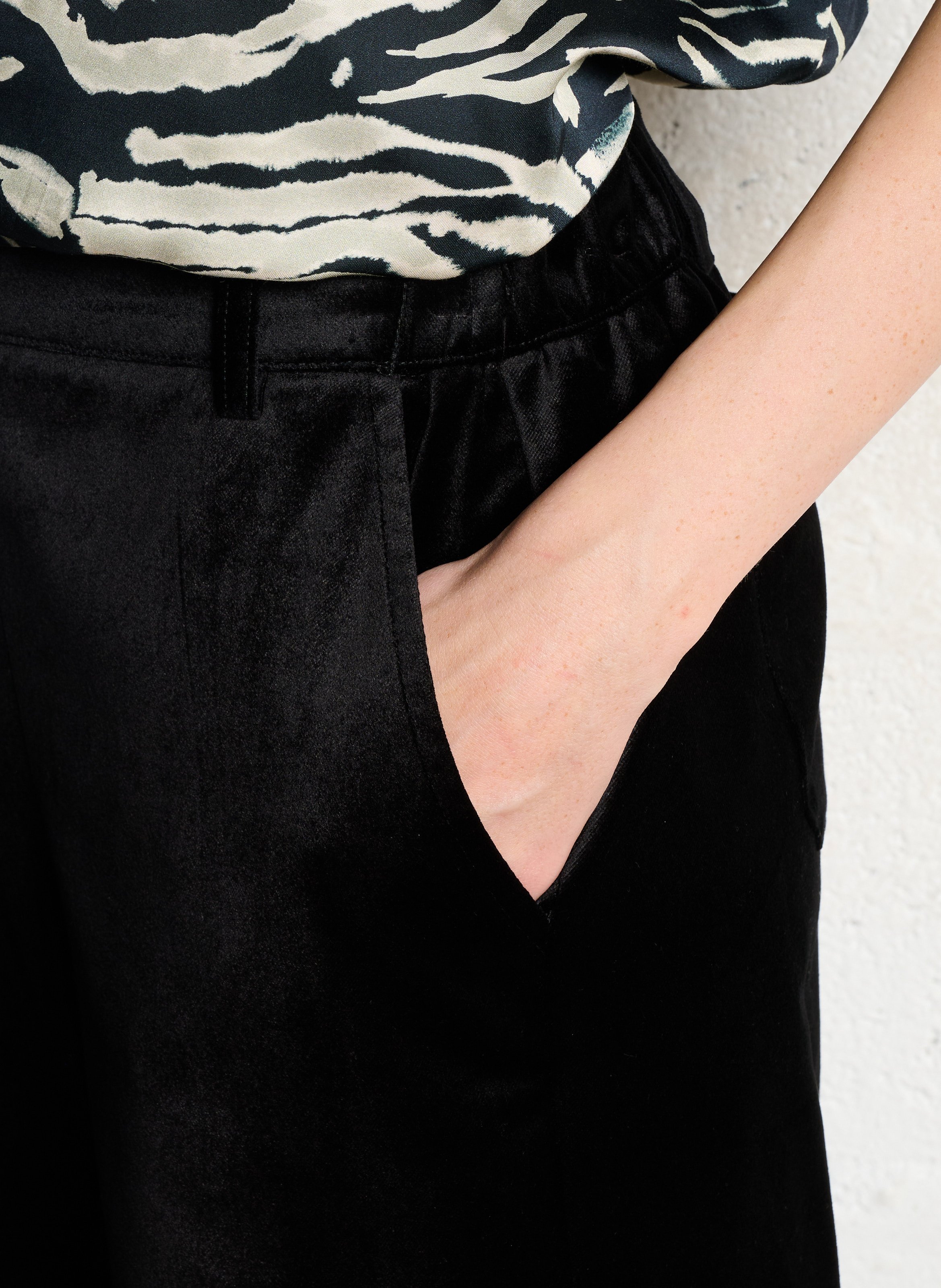 Cotton-blend chinos MAISON 123 Black