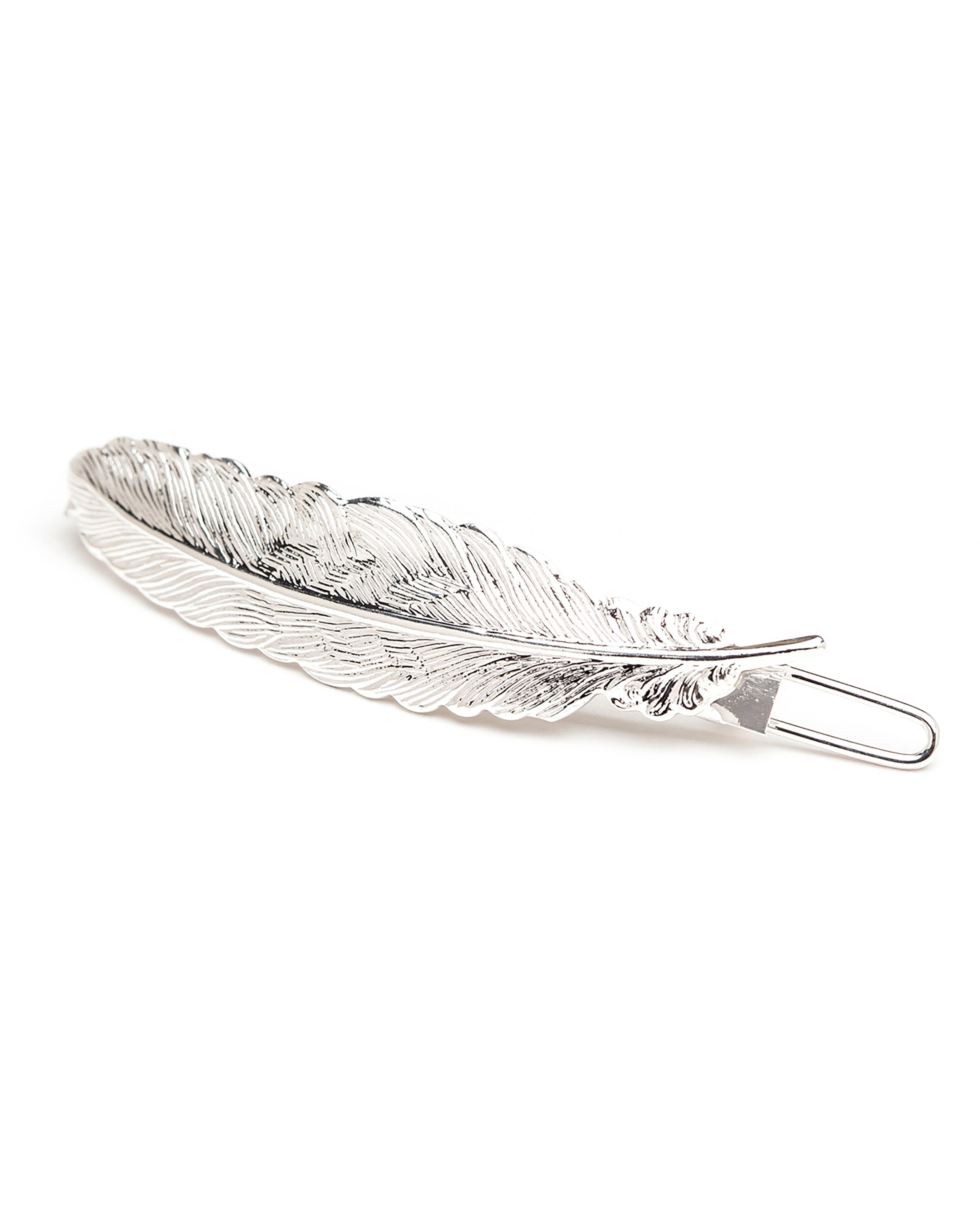 Silver-plated feather hair clip MONSIEUR SIMONE Silver