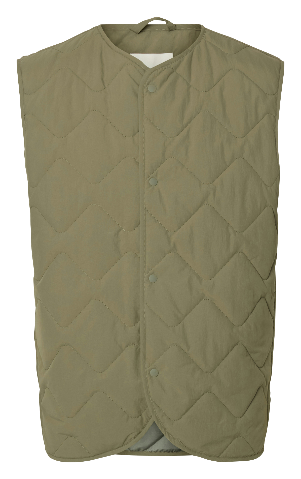 Quilted sleeveless jacket SELECTED Green