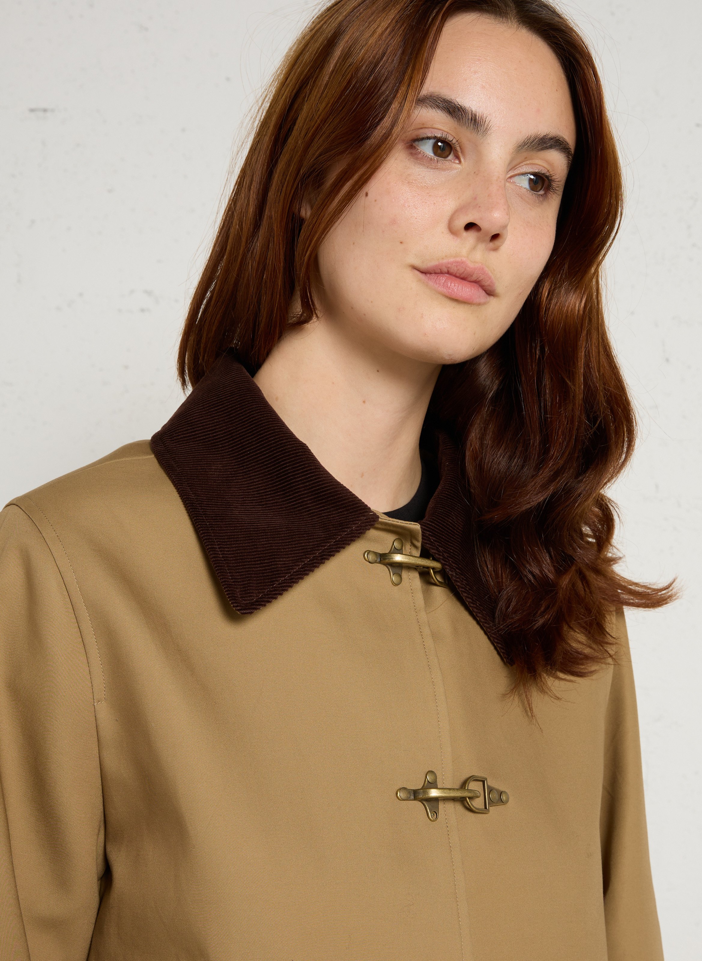 Veste droite unie à col côtelé MAISON 123 Beige