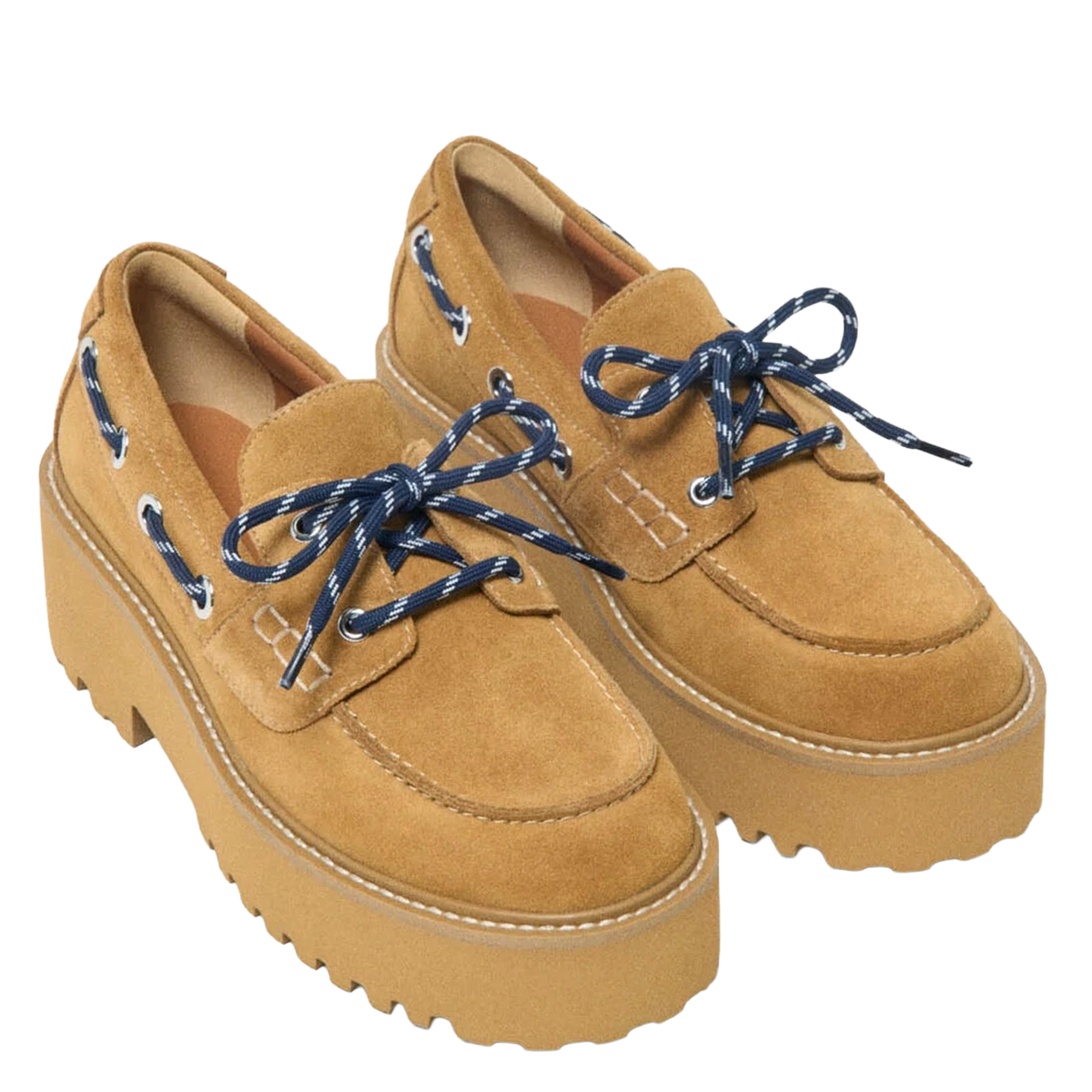 Mocassins en cuir velours MAJE Marron