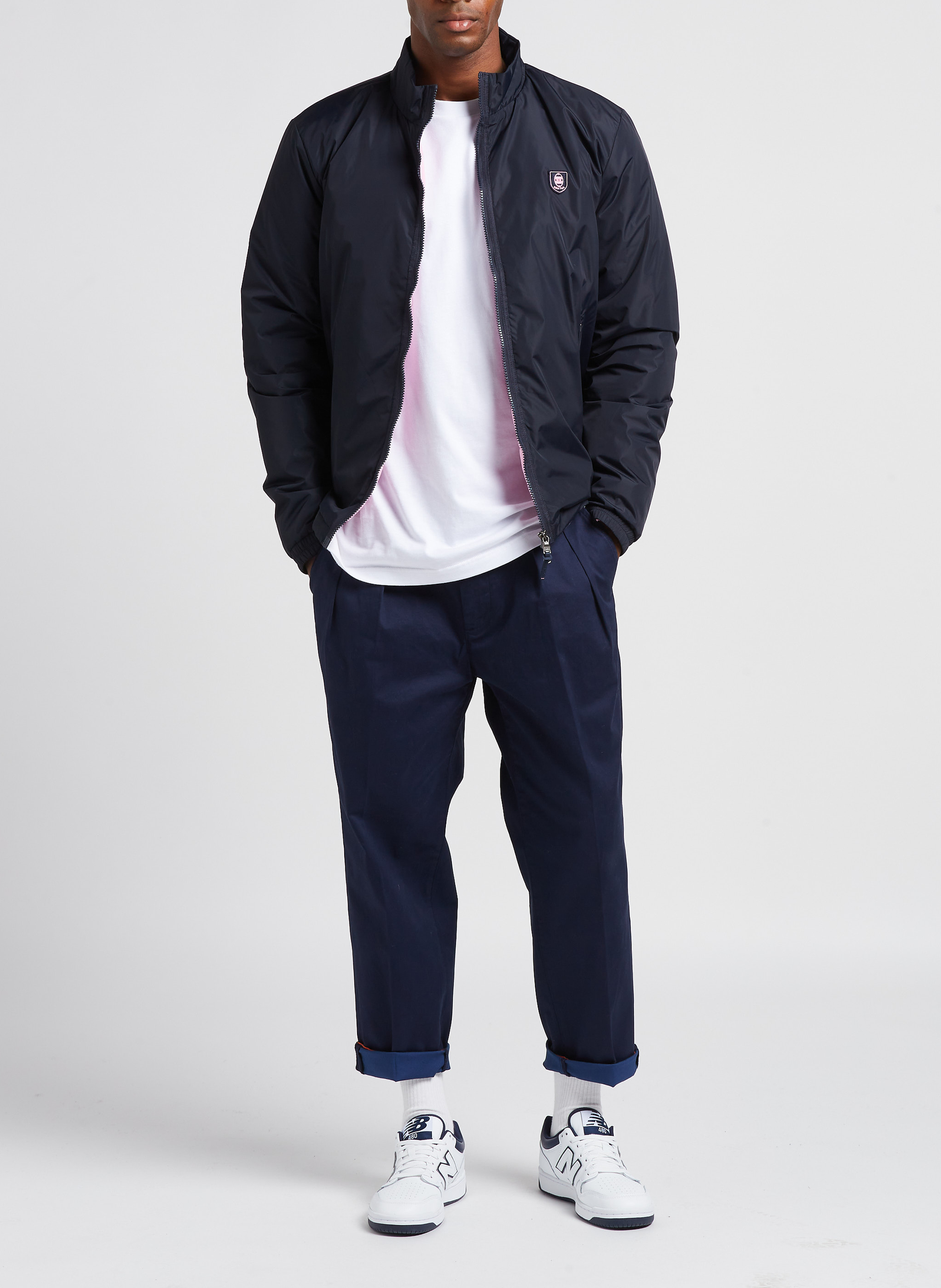 Pantalon droit en coton bio mélangé  SCOTCH AND SODA Bleu