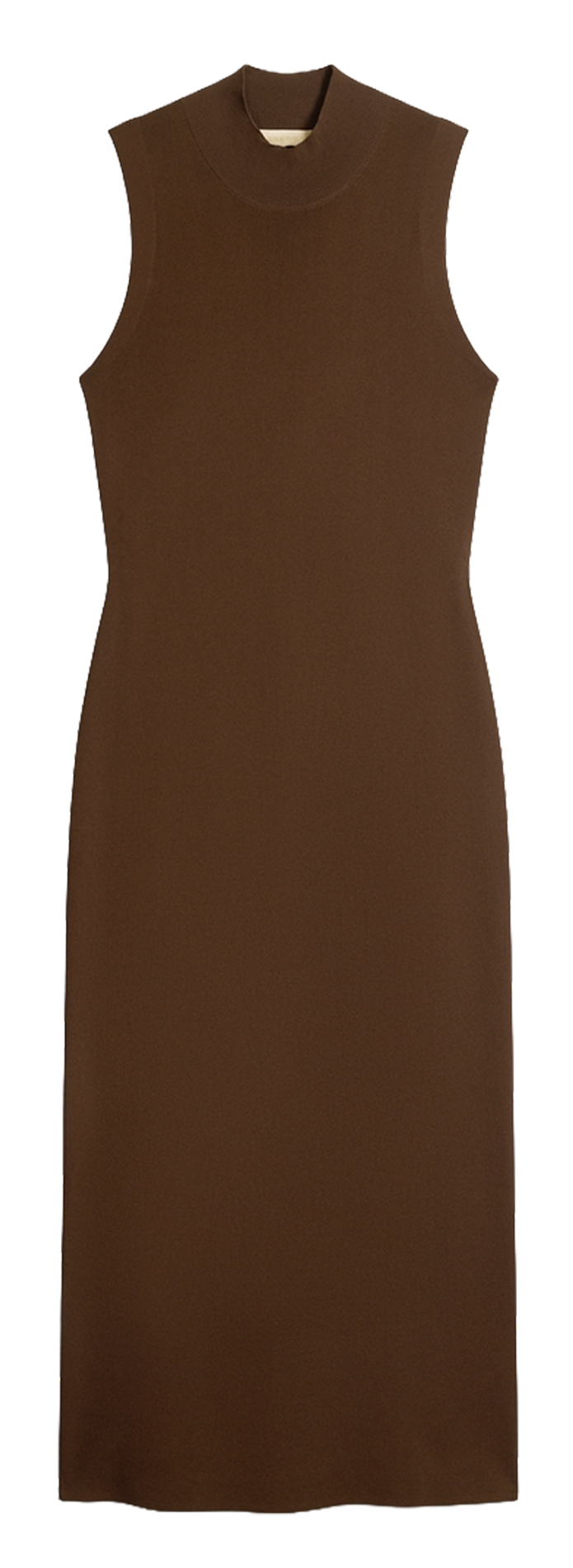 Jurk met een getailleerde pasvorm, zonder mouwen, effen VANESSA BRUNO Bruin