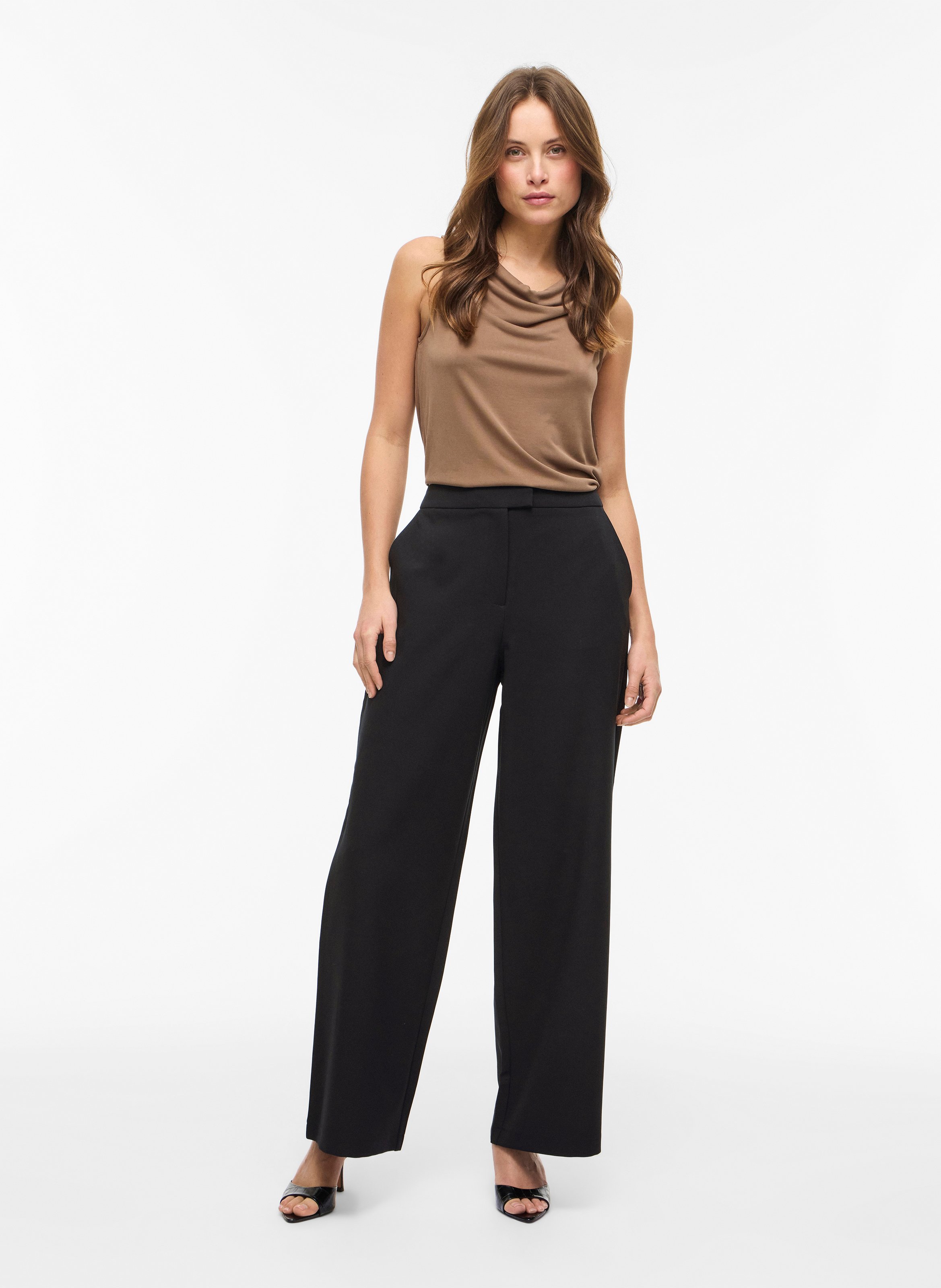 Pantalon large  VILA Noir