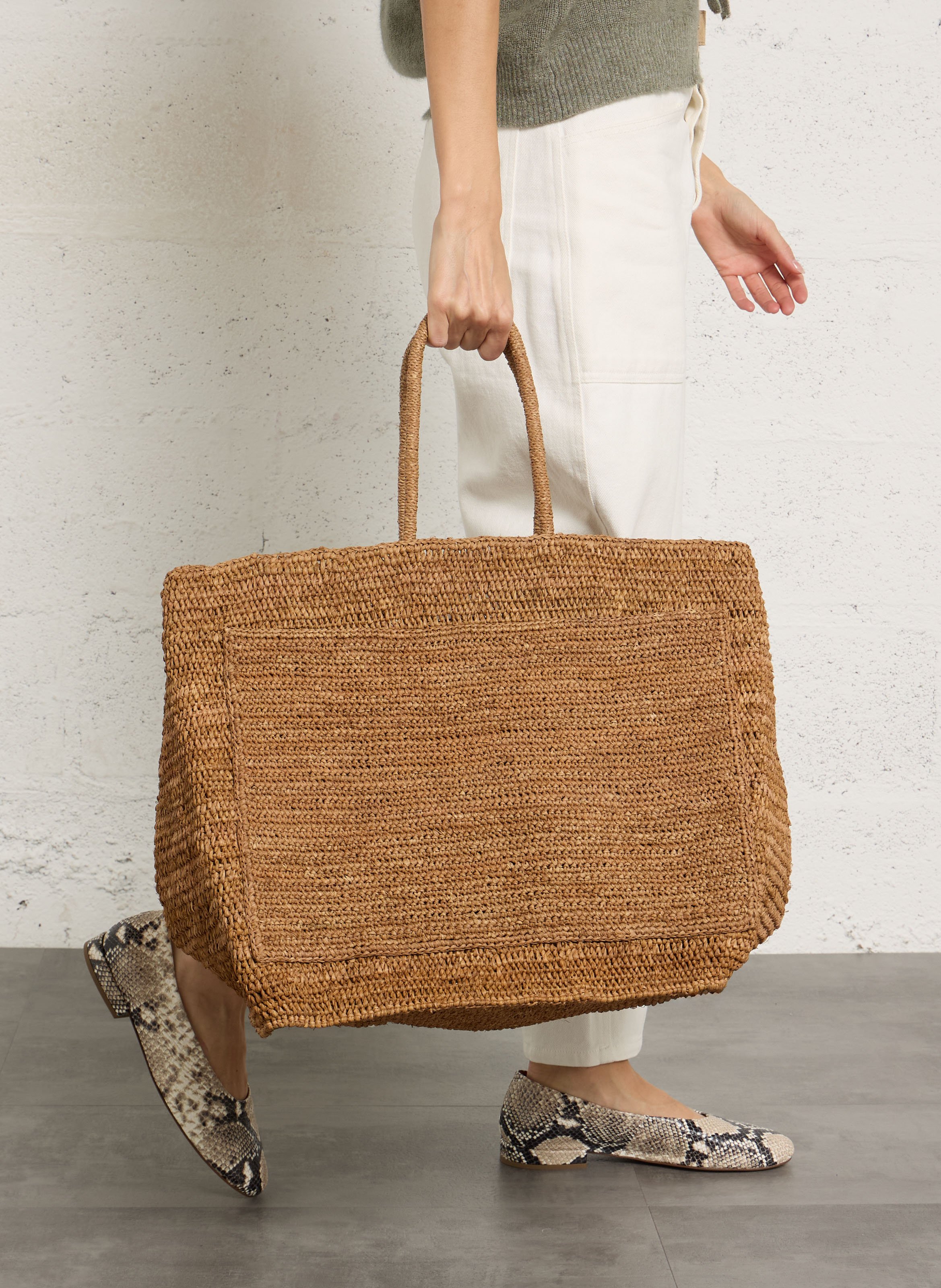 Cabas en raohia  CAMALYA Beige