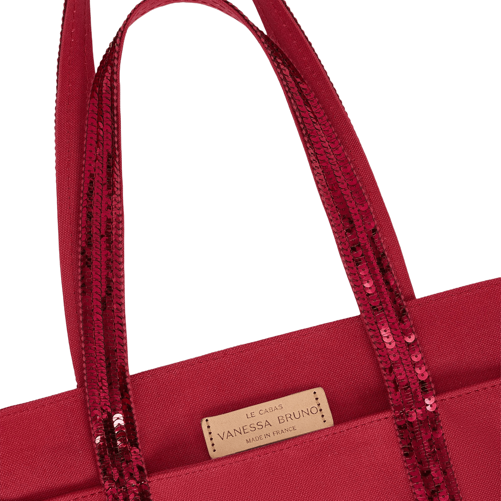 Shopper aus Baumwoll-Canvas mit Pailletten VANESSA BRUNO Rosa