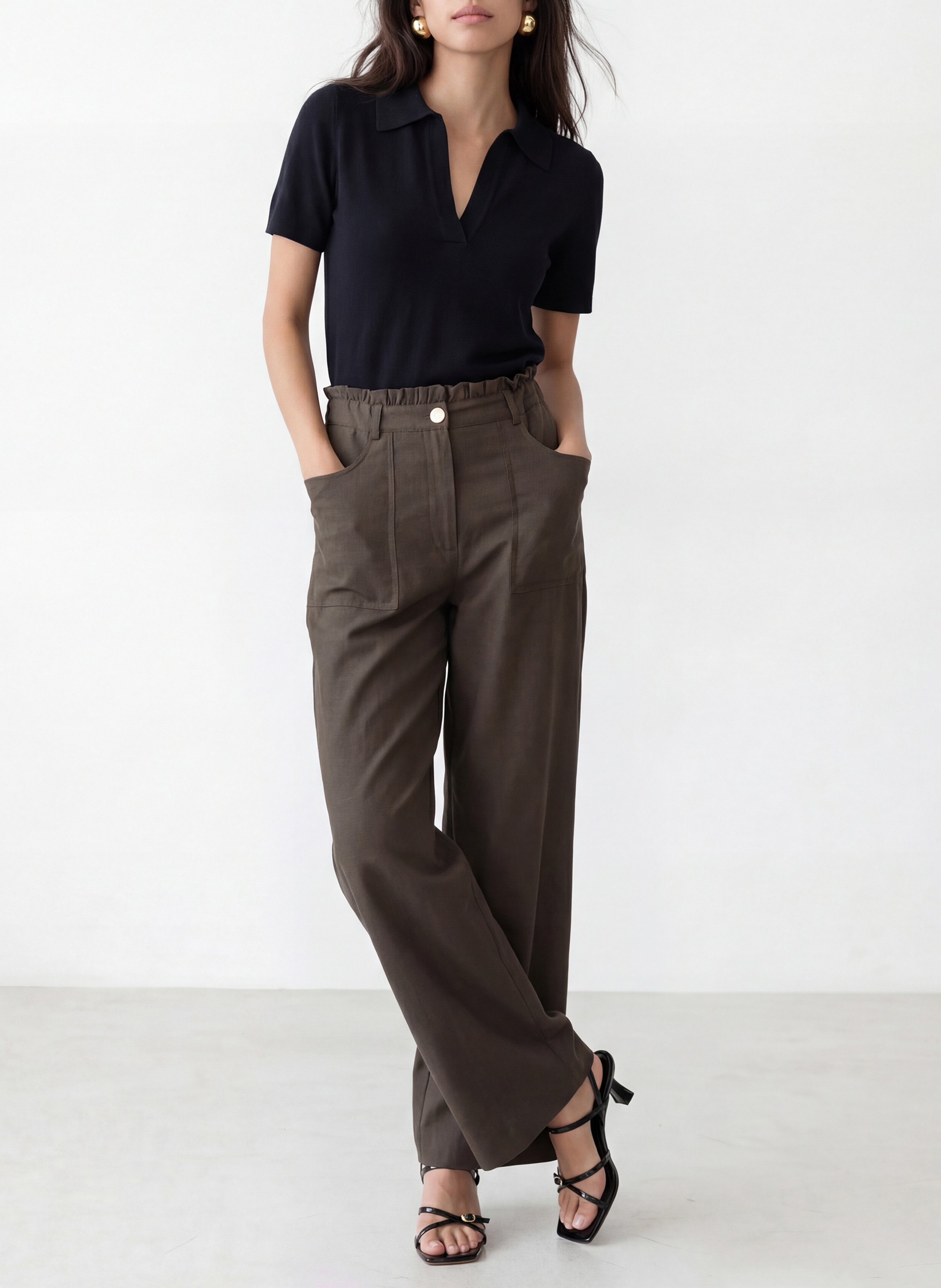 Gerade geschnittenes Poloshirt KOOKAI Schwarz