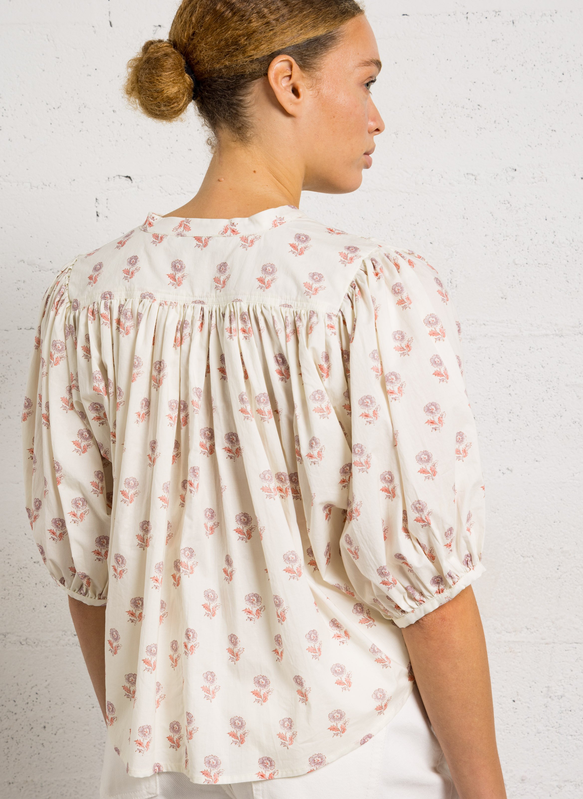 Blouse imprimée col rond JC SOPHIE Rose